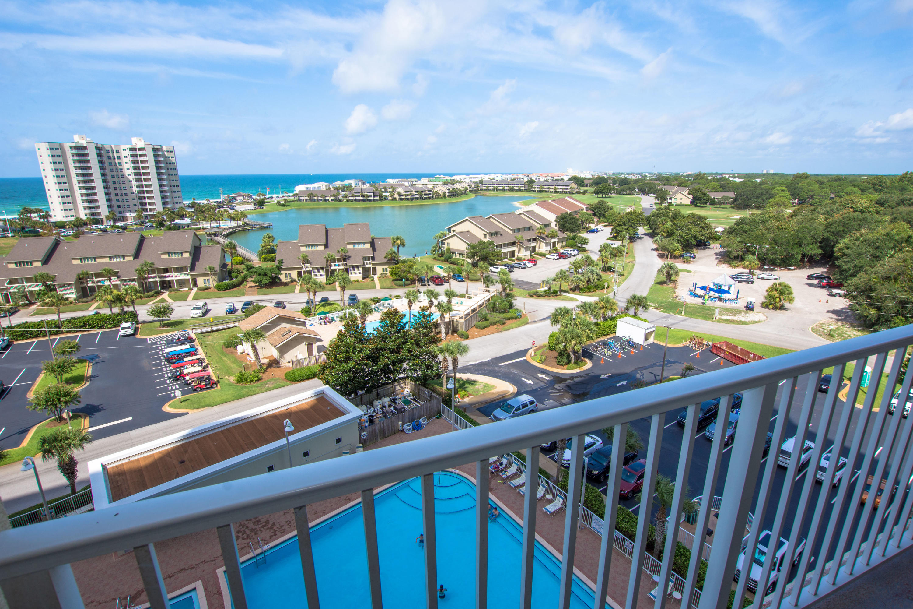 Your search for the ultimate blend of coastal gulf-view living and luxe beach style is available at Ariel Dunes II #809, behind the guarded gates of the Seacape Resort. Vacant and ready for your personal touch, this 2 bedroom PLUS bunk room condo offers 10 foot ceilings, granite counter tops and all white appliances, plus a large private balcony with incredible Gulf views. This condo has plenty of storage with an additional storage closet in outdoor hallway! Enjoy the resort style amenities including: 24,000 sf of pools (4) with seasonally heated areas, tennis, on-site restaurant ''Cabana Cafe'', 18-hole on-site golf course and pro shop, 8 tennis courts and 2,000 feet of beautiful deeded beach. Seascape now offers a brand new shopping center on the North side entrance featuring some favorite hotspots like Acme Oyster House and Village Door!