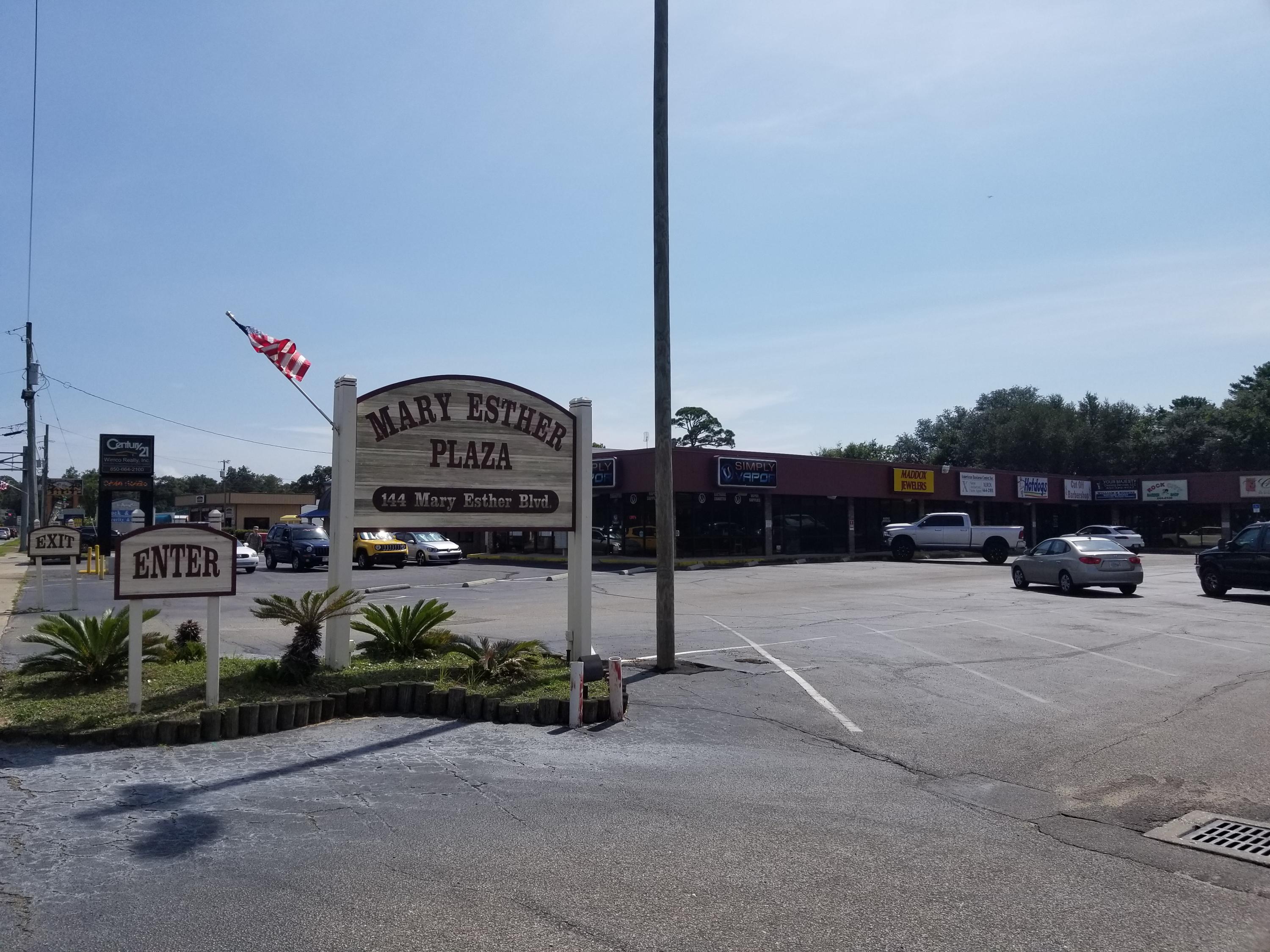 Very well maintained unit at busy Mary Esther Plaza. It is approximately 800 sqft and is located in the middle of the plaza with a great signage and visibility. The unit has mostly open floor plan and one bathroom. The unit is also for sale at the asking price of $58,000 and the seller would consider owner's financing for a qualified buyer.