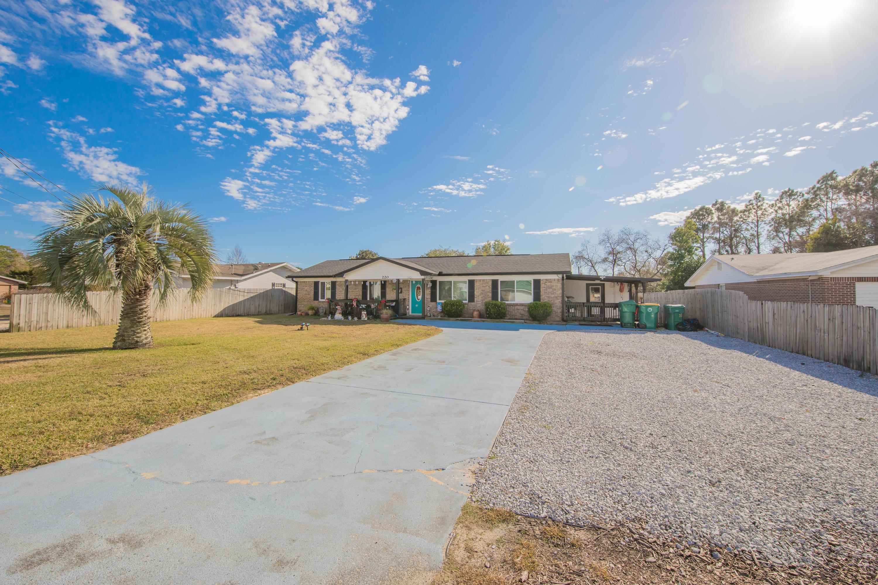 This 1 owner well maintained and updated home is completely move in ready. Its convenient to Hurlburt Field AFB. Update kitchen includes granite countertops and stainless appliances. The home has added on bonus room that IS heated/Cooled Which adds 427 sq ft of living space to the original 1,430 for a total of 1,857 sq ft. POOL and Several outdoor entertaining areas! The oversized parking area also has a 30A RV electric connection . Buyers to verify all info and dimensions