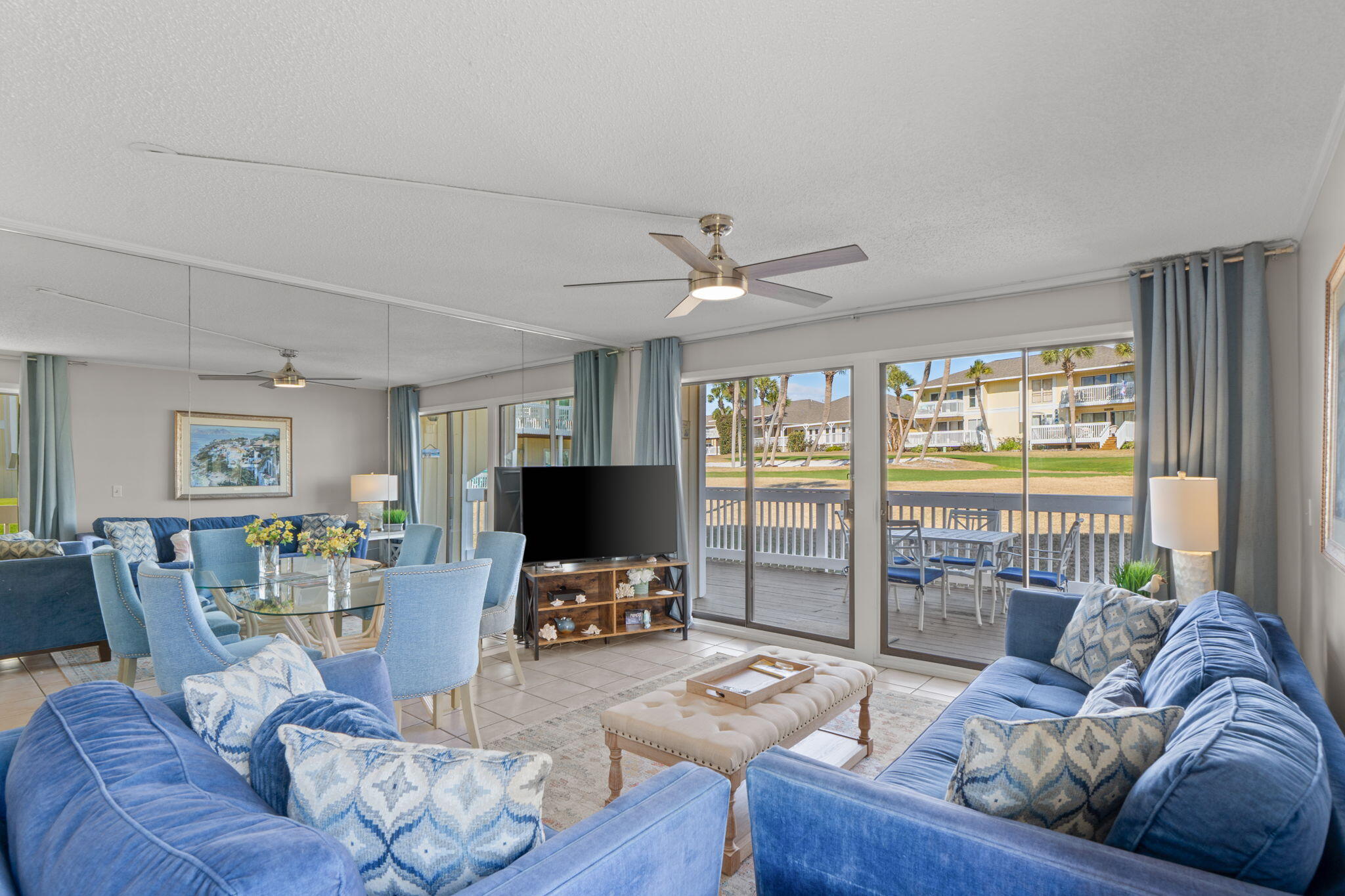 Bright and fully furnished 1‑bedroom, 1‑bath condo at Sandpiper Cove with a spacious master suite. The open layout flows to two private balconies with scenic views from multiple sides, including serene golf course vistas. Enjoy an updated kitchen with modern finishes and ample cabinetry, perfect for everyday living or entertaining.
Sandpiper Cove is a 43‑acre gated resort with 5 pools (2 heated), 3 hot tubs, tennis and pickleball courts, shuffleboard, bocce, horseshoes, and a 9‑hole par‑3 golf course. Enjoy private beach access, on-site dining, BBQ grills, a marina, event center, and lush grounds — all minutes from Destin's shopping, dining, and water activities. Perfect as a full-time home, vacation retreat, or investment!