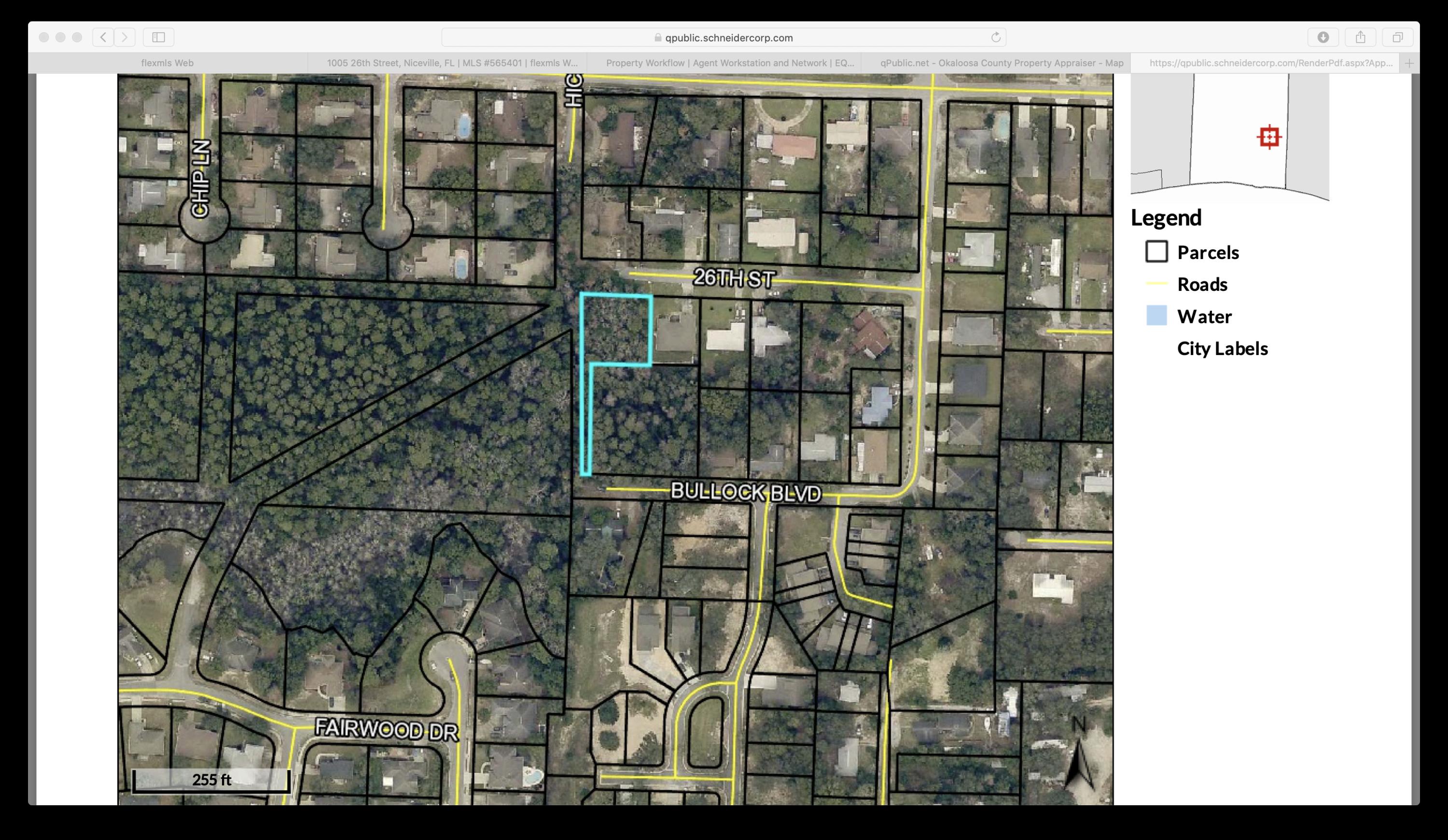 Vacant lot in the heart of Niceville! Ready to Build your dream home!!! This lot has access from both 26th Street and Bullock Avenue - very unique. Drive by and take a look then call for more details!