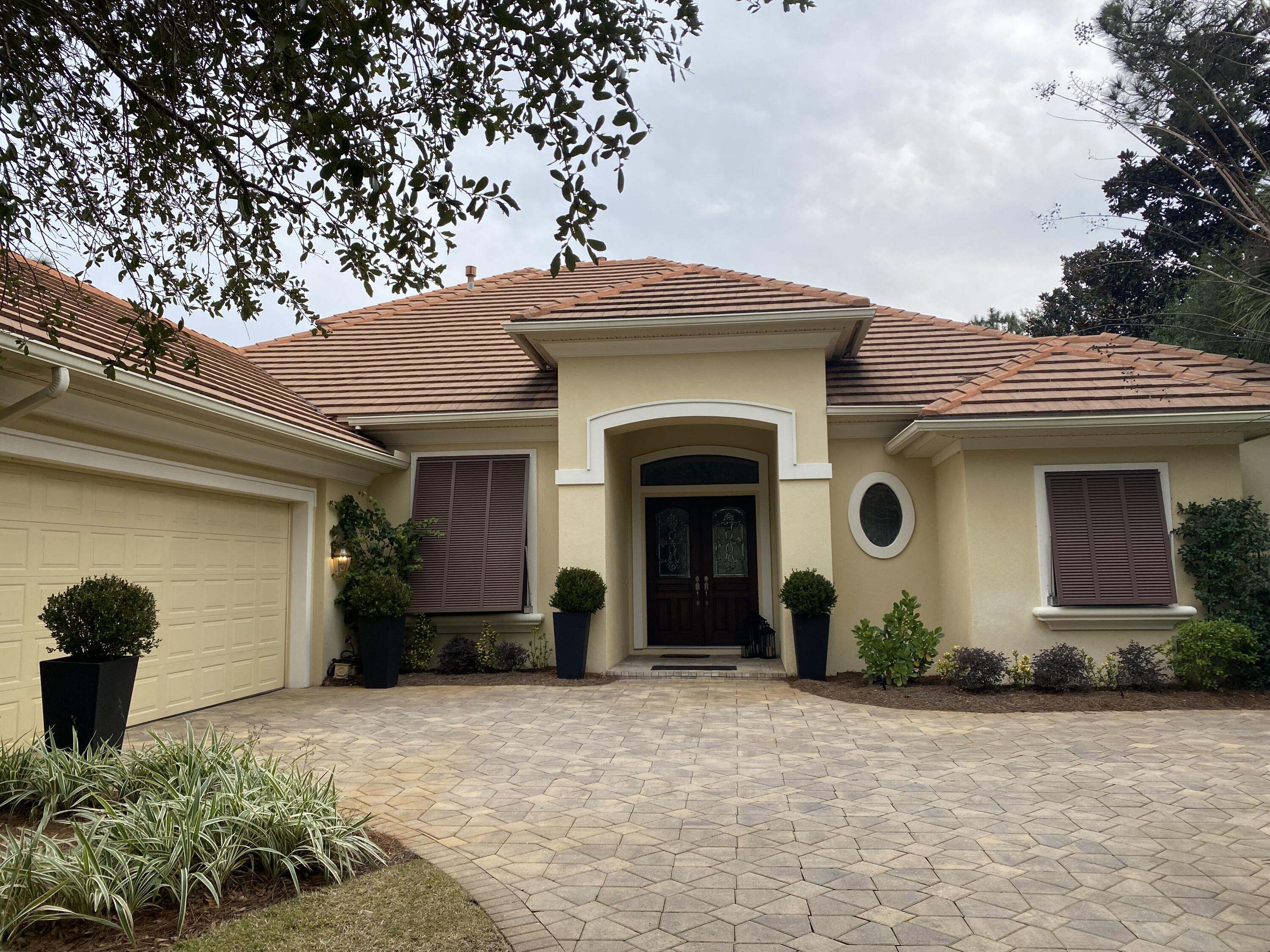 Long term unfurnished home available in the exclusive  Burnt Pine community within the Gates of Sandestin.  Situated on the golf course, this home boats vaulted ceiling, dual living areas, two master suites on the first floor.  The second floor has two bedrooms with a wet bar and large balcony to overlook the golf views.  Outside you will find a large screened in lanai which boasts an outdoor kitchen, fireplace, heated pool and hot tub.