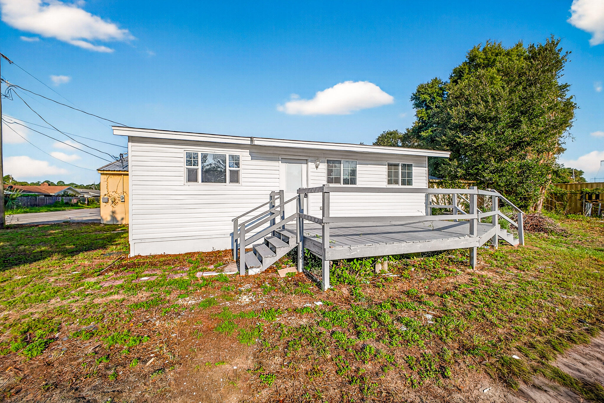 393 Lowery Drive in Fort Walton offers a charming two-bedroom, one-bath home situated on a .20-acre lot. Originally built in 1985, this property has been fully renovated inside with fresh paint, updated flooring, new doors, modern light fixtures, and beautifully refreshed kitchen and bathroom spaces. A brand-new HVAC unit, installed in 2025, ensures year-round comfort. Conveniently located near shopping and everyday amenities, the home provides both accessibility and privacy, with the benefit of not being directly surrounded by neighboring properties.