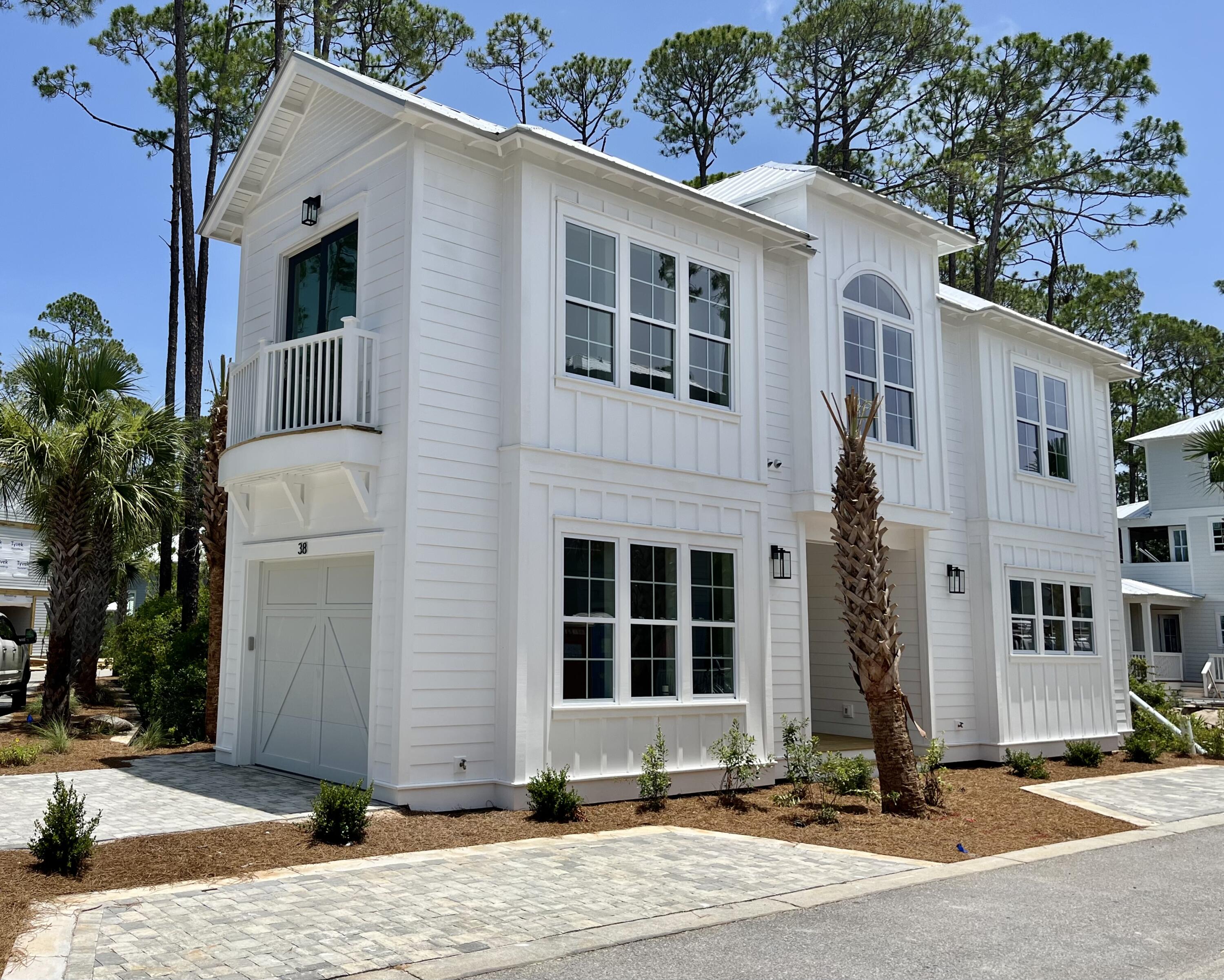 Brand new 4 bedroom, 3.5 bath house in gated Treetops neighborhood adjacent to Seacrest with excellent rental projections ($110,000+) and deeded beach access just half a mile away. New construction to be completed by June 30. Enjoy a coastal chic, open concept design perfect for entertaining. The main floor includes the living room, dining room, kitchen and laundry room. The second floor includes the master suite, a second bedroom with a private bathroom, and a third and fourth bedroom that share a bathroom. Treetops offers direct access to both 30A and Hwy 98 with easy access to Rosemary, Seacrest and Alys Beach. The neighborhood includes a beautiful community pool and a shuttle to the beach, which is just steps from the house. Rare find with 3 parking spaces plus a garage.