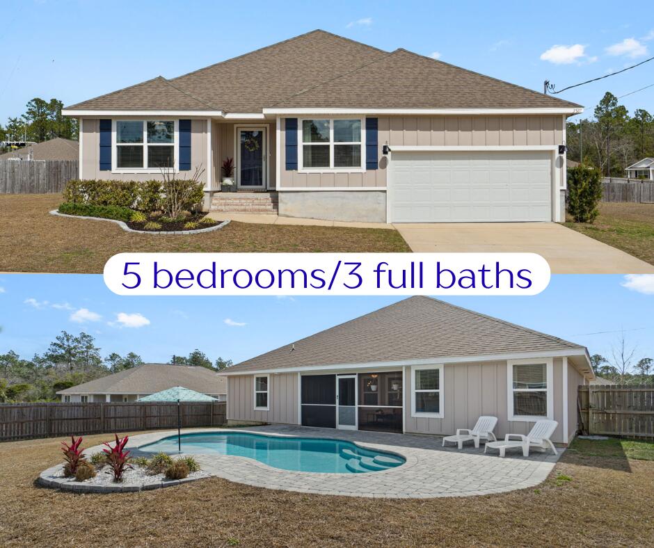 No need to wait on a new home to be built-this 5 bedroom beauty comes packed w/upgrades AND your very own private in-ground gunite pool! This 2500sqft+ home is big on size and affordable living, w/low county taxes, energy efficiency, & cheap insurance costs. The generous square footage and layout offer a place for everyone w/5 good sized bedrooms, all with generous closets for storage space. And with 3 FULL bathrooms, no one is fighting for counter space! Entertaining is also a dream here-no mosquitos in the screened in back patio, overlooking a .33acre backyard. You're in Florida now, so you'll be able to enjoy your new pool oasis 8+months out of the year! Please note all the details the current owners have improved on to truly elevate this hom