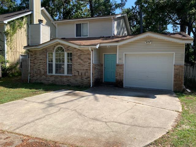 Back on the market - this is the appraised price! New roof in 2024. Located in a prime spot between both Air Force bases and close to hospitals and medical facilities, this well-maintained two-story home offers comfort, convenience, and privacy. The home features a desirable split floor plan, with the master bedroom and full bath located on the main level, and two additional bedrooms upstairs—perfect for families or guests. Enjoy the peace of a quiet cul-de-sac and the security of a fully fenced backyard, ideal for entertaining, kids, or pets. Don't miss out on this ideal location and functional layout—perfect for military, medical professionals, or anyone seeking a central location in North Fort Walton Beach!