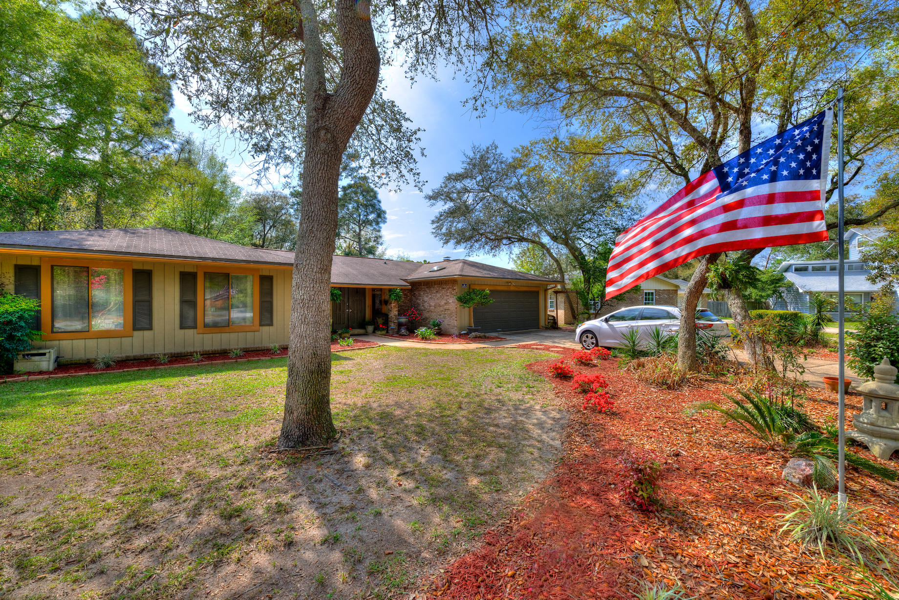 Available for November 4th for move in.
Nestled away in a quiet cul de sac, this home is easily one of Bluewater Bay's most unique and welcoming properties. This 3 bed, 3 bath home has been redone throughout and leaves little to desire. The home features two full kitchens and two master bedrooms. This layout lends the home to any number of living arrangements. Whether you need space for the in-laws or simply a unique way to accommodate a growing family, this 2-for-1 home will meet your needs. Home has been recently painted. Backyard has privacy fence with large shed for storage. Call for your tour today. Pets need owner approval and will require a non refundable pet fee. No smoking allowed in home.