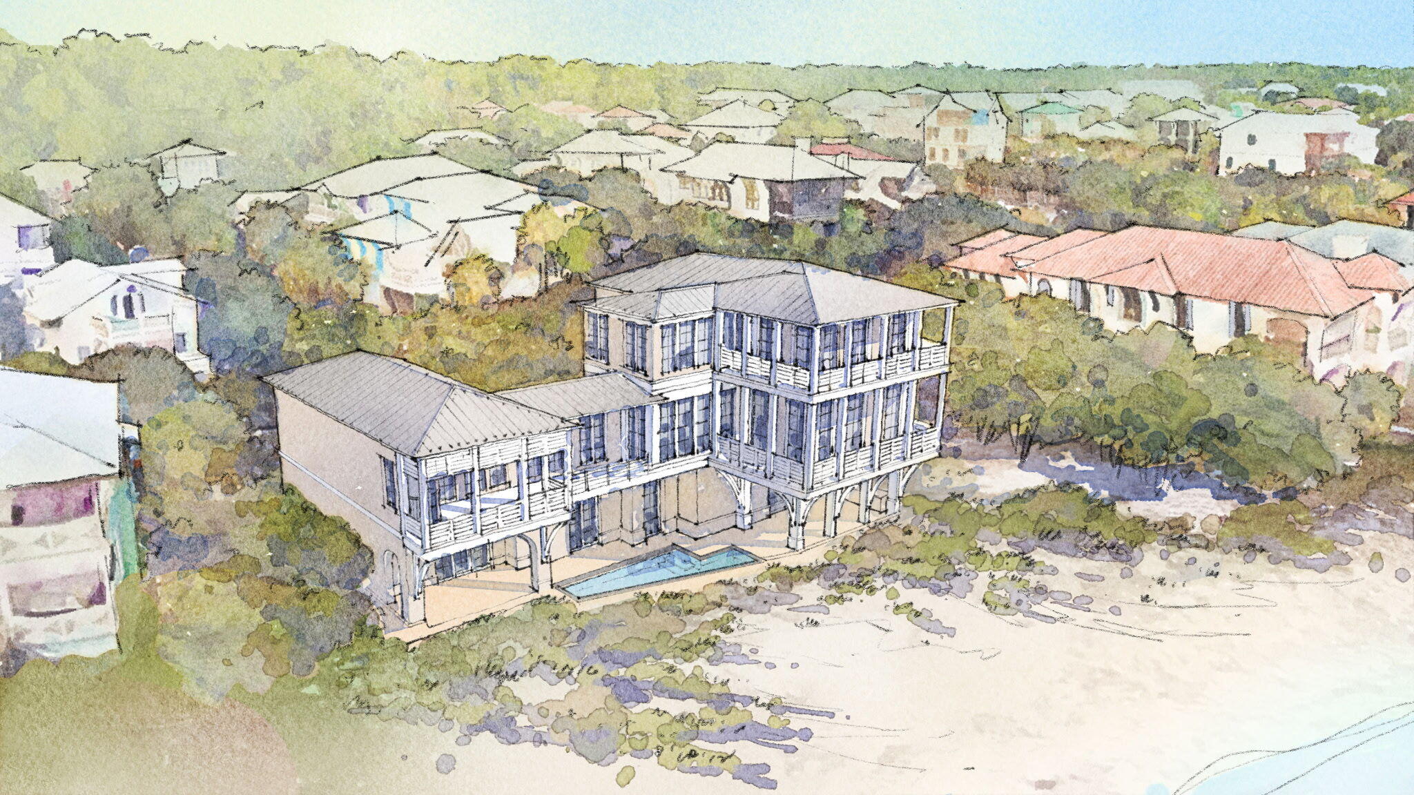 A truly unparalleled opportunity to own 93' of pristine gulf frontage on the world famous scenic 30A corridor. This homesite located in the gated community of Sunrise Beach is a rare find, offering almost a half acre to build your dream home. Surround yourself in the breathtaking views of the sugar white sand and emerald waters that make 30A so special. The homesite offers a private and serene setting to build your 30A retreat,  yet is located steps away from the many conveniences and amenities of Gulf Place and Blue Mountain Beach. 
*all information to be deemed accurate however buyer to perform their due diligence.*