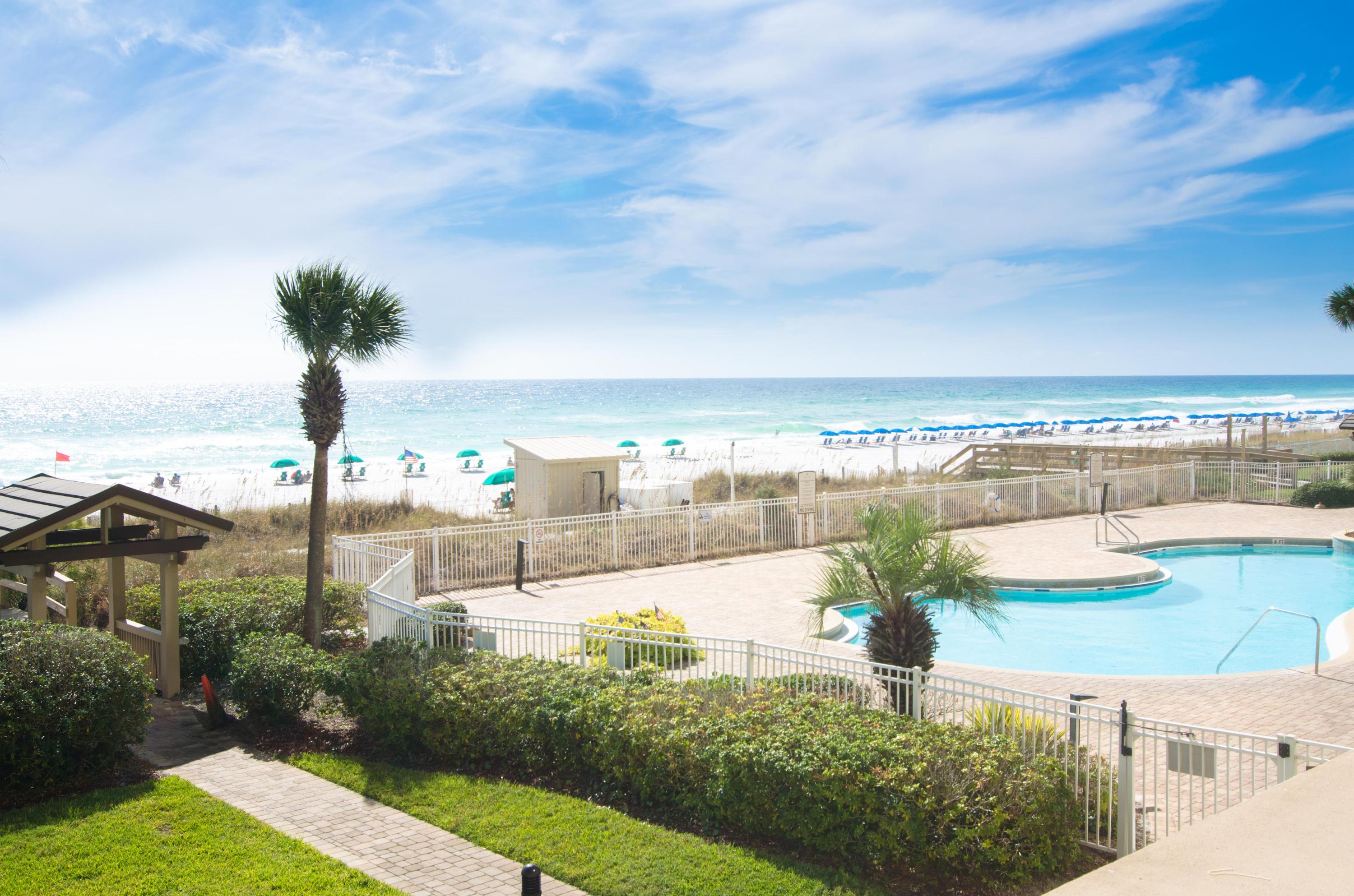 Few places can capture the magic of the Emerald Coast and the beaches of Destin�this lovely condo at Sterling Sands does. Sited in a prime location in the building to afford the most breathtaking Gulf views, this condo exudes beachy charm and embodies an eminently livable floorplan and effortless style. Updates include: tile the entire condo (no carpet!), beautifully renovated gourmet kitchen with granite counters and stainless steel appliances, renovated bathrooms with granite counters plus a Gulf front master suite, bunk room plus sofa sleeper! Sterling Sands is a perennial favorite of owners and renters alike - enjoy the sparkling beachside pool in addition to 380 feet of beachfront meeting room with kitchen, beach club snack bar with well-maintained grounds and on-site management. Spend your days shopping and eating and enjoying all the entertainment the Emerald Coast is famous for...life doesn't get better than this!