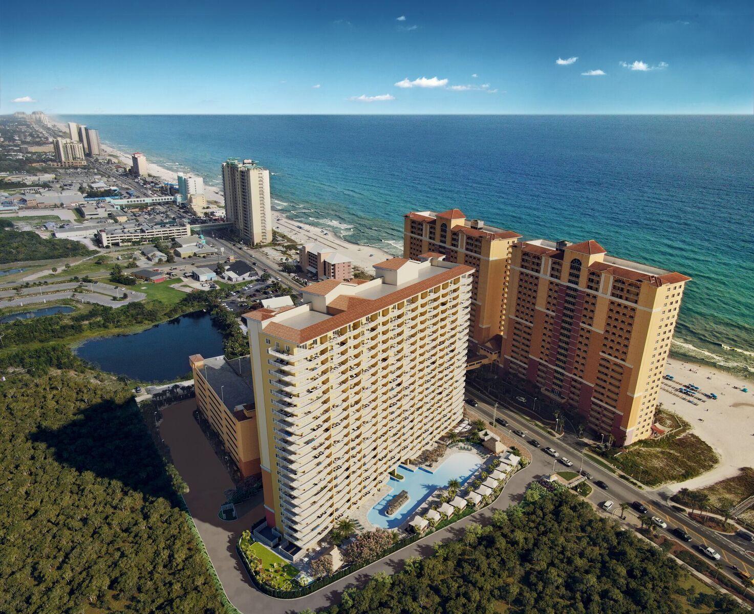 First pre-construction condos in Panama City Beach in 10 years! Adjacent to Pier Park and a quick walk to City Pier. Luxury interiors w/stainless-steel appliances, quartz counters, 9 ft. ceilings and 10 ft. wide balconies. Amenities include lagoon-style pool, fitness center, snack bar and parking garage. (Interior photos are from the model units and not this unit). This is a model unit.