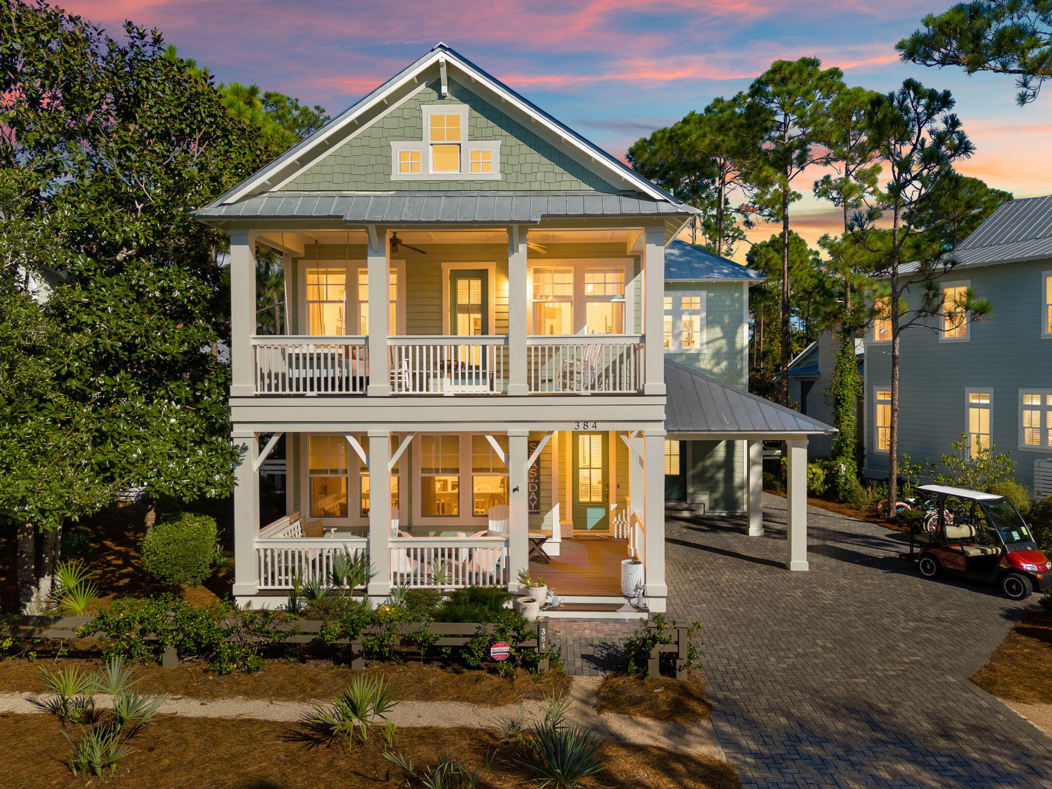 This WaterColor home perfectly combines luxury, comfort, and privacy, offering beautifully designed spaces ideal for both relaxing and entertaining. Recently updated with a new upstairs HVAC system, new pool heater, and a freshly painted exterior, the home is truly move-in or rental ready. Spanning 3,271 square feet, the layout includes a junior primary suite, office, and an open kitchen, dining, and living area that flows to a screened porch overlooking the heated pool and private wooded backyard. Upstairs features a spacious primary suite, two guest bedrooms with private baths, a sitting area, and a four-bed bunk room—perfect for family and friends. Owners and guests enjoy full access to WaterColor's world-class amenities, including the private Gulf-front Beach Club with three pools, multiple restaurants, and stunning Gulf views. The community also features Camp WaterColor with a lazy river and water slides, five tennis courts, two pickleball courts, a lakeside Boathouse with kayak and paddleboard rentals, and over 499 acres of scenic trails and parksmaking WaterColor one of 30A's most sought-after neighborhoods.