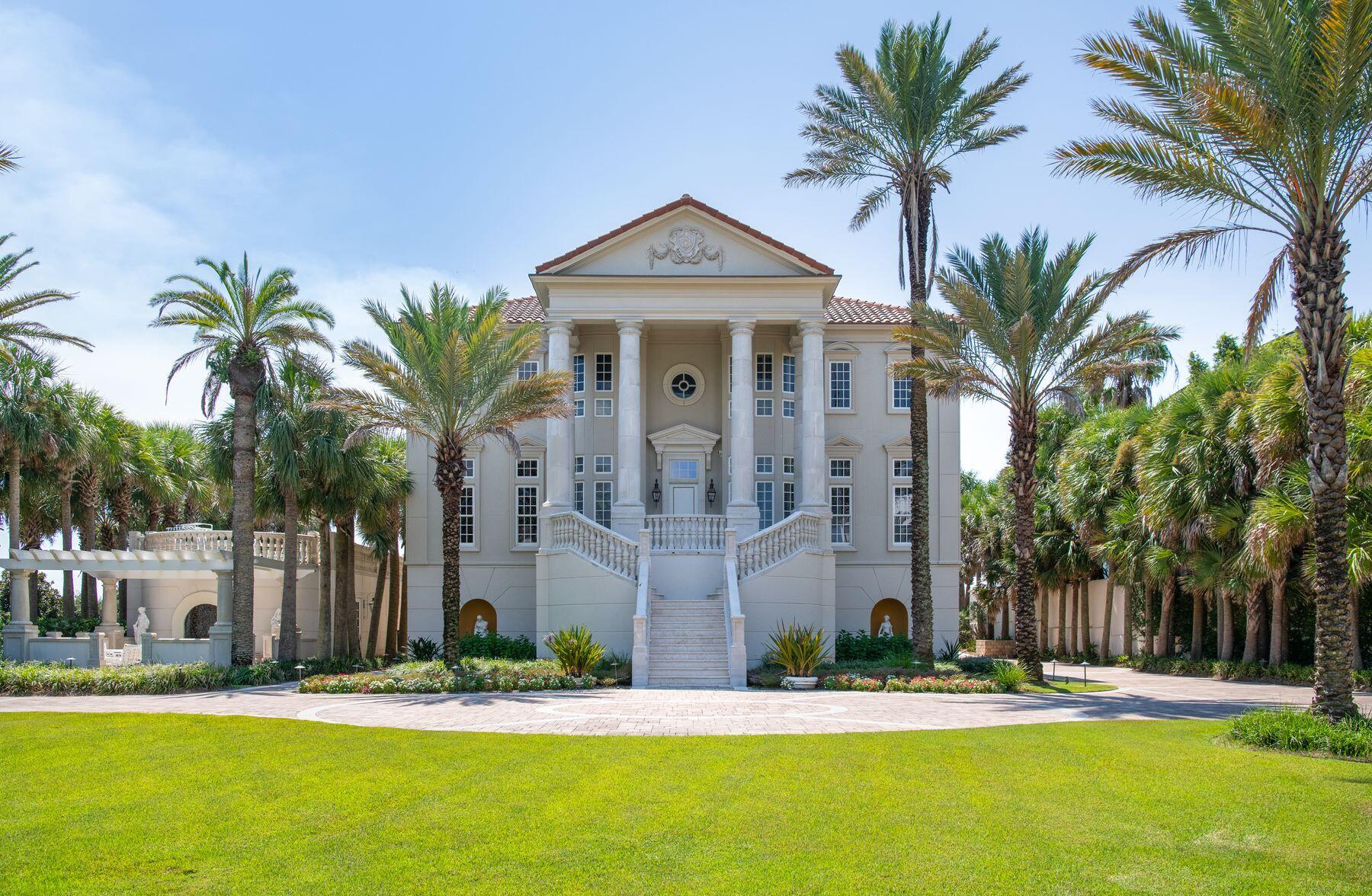 For the discerning buyer seeking the utmost in privacy, scale, and exclusivity, this remarkable gulf-front estate represents a once-in-a-lifetime opportunity. Spanning three contiguous lots within 30A's most prestigious enclave, the property boasts 180 feet of direct gulf frontage and the rare distinction of complete seclusion within an already private, gated setting.
Paradise by the Sea is revered as the most exclusive neighborhood along Scenic Highway 30A — an intimate collection of grand coastal residences offering unmatched serenity, a prime east-end location between Alys Beach and Rosemary Beach, and private beaches that remain peaceful even in the height of summer. The existing residence, inspired by Palladian architecture, occupies two of the gulf-front parcels, while the third lot provides exceptional flexibility. Maintain it as a privacy buffer, preserve it as a long-term asset, or design an additional custom home to complement the estate. Inside, exquisite craftsmanship defines the home, from marble ceilings and custom plaster detailing with gold foiling to upholstered walls and a dramatic double staircase that sets an opulent tone.
Thoughtful amenities include a sauna, steam shower, and a unique cave-style room reminiscent of an Italian wine cellar. A lush landscape surrounds the circular drive, three-car garage, and ample parking areas.
For those with a visionary perspective, the potential extends even further. With three continuous gulf-front parcels in Paradise by the Sea  an offering unlikely ever to be replicated  developers have the chance to create multiple legacy homes, subject to DEP and community approvals, in a location where record-breaking sales have set the standard for coastal luxury.
Whether reserved as a generational retreat or reimagined as a landmark development, this extraordinary estate secures a commanding and forever-private presence on the Gulf of Mexico.