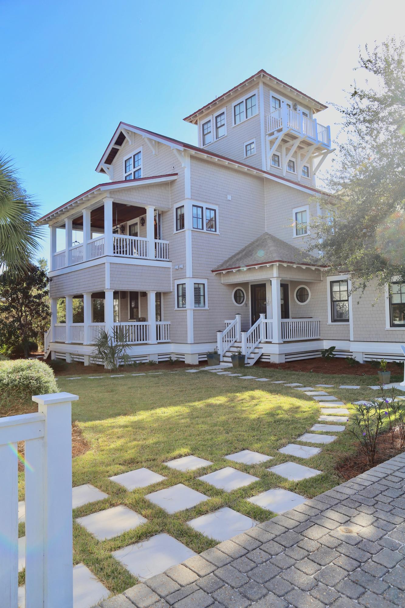 Beautiful Home in Watersound Bridges, Newly Renovated, with Lovely New Kitchen including New Cabinets ,Quartz Counter Tops, Appliances, and Lighting. The  Master Suite has been completely redone with Soaker Tub , Glass Enclosed Shower and more. The House has All New Custom Window Treatments plus Hardwood and Stone Floors. The Downstairs has a Separate  Master Suite, Bunk Room, additional bedroom and  Family Room with Fireplace and a Kitchenette. The Tower Room on the Top Floor would make a Great Office or Study with Views of the Gulf and Lake. The Lovely Carriage House atop the 2.5 Car garage is perfect for Additional Guests. Also Includes New Landscaping and Outdoor Seating area. This Home is Perfect for Vacation Rental with exceptional rental income potential. or Fantastic Family Home Home Comes Completely Furnished
New Trane A/C Condenser & Air Handler System Installed 12/22/20
Room on right side of house to add a Pool approved, but new owners need to re-apply to Watersound planning Board
Excludes Personal Tools and Golf Equipment
Home has Not been on Vacation Rental, Rental Projection by 360 Blue 104K+
10 year old Home, Exterior needs to be Painted , Exceptional pricing allows for New Owners to complete
