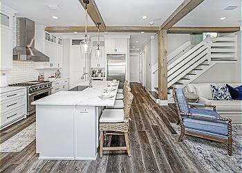 Looking for a luxury custom-built home in one of the top upscale locations on 30A?  How about the finest built home in Seacrest Beach directly on one of the prime, sought after, pool front spots?  Look no further for one of the most beautifully finished and decorated 5-bedroom 5.5 bath luxury vacation rental engines on the market.  Only minutes away from the deeded beach access this stylish coastal contemporary gem boats almost 3000sqft of luxury living with big wide-open spaces perfect for entertaining a large family and guests.  The home boasts an open concept Great Room, Dining Room and Kitchen combination with large Island, luxury Viking appliances, 10' ceilings with exposed wood beams, and shiplap walls throughout. Each room is crafted for roomy enjoyment of each guest. Luxury finished bathrooms with spa-like features will pamper each visitor.  Add to that the hand-picked furnishings from Stock and Trade and designer décor throughout each room of the house.  The 3rd floor enjoys vaulted ceilings in one of the coolest bunk rooms on the market where all the kids will play their hearts away.  Finally, possibly the finest entertaining deck north of 30A.  Enjoy panoramic views of one of the largest pools in the area while sipping a drink after a long day at the beach atop of this 22'x 23' spacious deck with outdoor Kitchen, gas grill, dining table and hanging day bed.  Pictures don't do this home justice.  You must see it!  Sold Fully Furnished, Vacation rental-ready with bookings still coming on board for a turn-key luxury investment above all its contemporaries.