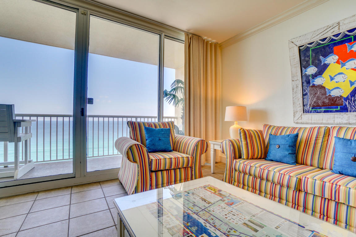 PRIVATE, DEEDED PARKING SPOT INCLUDED IN SALE! Majestic Tower II unit 1208 is the beach getaway you've been dreaming of! With nearly a
1300sq.ft floorplan, this oversized 2 bedroom, 2 bath gulf front condo is superb for entertaining and lives like a beach house in the sky! Riveting Gulf views from
the kitchen, living room, and master bedroom are framed by very attractive, seaside inspired interiors with comfort and style in mind. This offering features all the
extras such as Tile in common area, and new Luxury Vinyl Plank flooring in bedrooms, custom tiled backsplash a breakfast bar, wet bar & private deeded parking
space! Property is in immaculate condition and well maintained. The gourmet kitchen features breakfast bar, loads of cabinet space, and is fully stocked & family
ready!