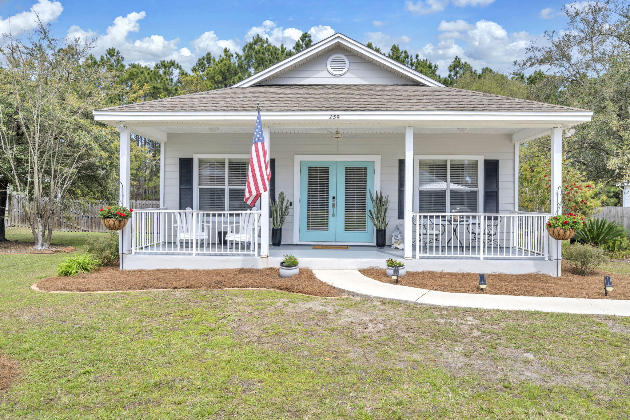 NO HOA on .24-acre lot! Backs to Point Washington State Forest for rare privacy and protected land. Perfect as a second home or STR investment.

Charming 3BR/2BA Florida cottage on a quiet cul-de-sac just north of Hwy 98 near the 393 entrance to Florida State Road 30A. Just minutes to the beaches and restaurants of 30A! One-owner since 2009, non-smoking home meticulously maintained. Kitchen with island and bar seating, dining area, and covered front & back porches. Two bedrooms offer private backyard access; the primary features two closets. Enjoy your backyard retreat with paver patio, fire pit, hammock, ambient lighting, outdoor shower, and storage shed. Bike to Topsail Hill Preserve State Park. HVAC 2020. W/D convey. A MUST SEE!