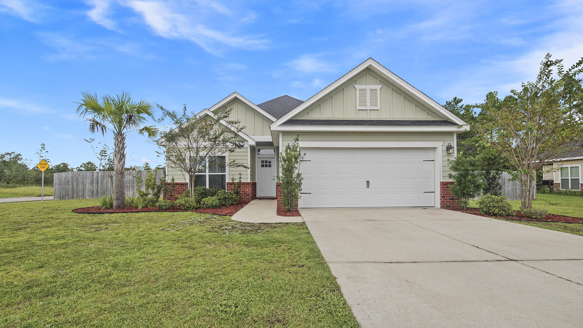 Come check out this beautiful well-kept home on a corner lot in the growing city of Freeport, FL! This 3BD/ 2BA open-concept floorplan offers granite countertops throughout with Legacy wood cabinets, stainless GE appliances, and a separate laundry room. Newly installed vinyl plank flooring in the living and dining areas. The large master suite features a tray ceiling and master bath has a large (9X7) walk-in closet. The backyard is completely fenced-in and large enough to feel like a private oasis. The home is conveniently located and easy to reach South Walton/Destin (via 331) or PCB (via Hwys. 20 & 79). County Boat Launches are nearby so never miss a sunset on the Choctawhatchee Bay again. Brand new community pool. Buyer to verify all information. Don't let this one get away! Call today.