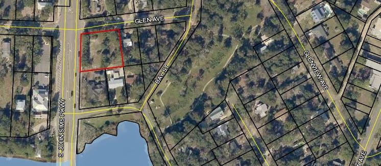 Over a half of an acre less than a mile to the gates at Eglin Air Force Base. Can be sub-divided into two lots.