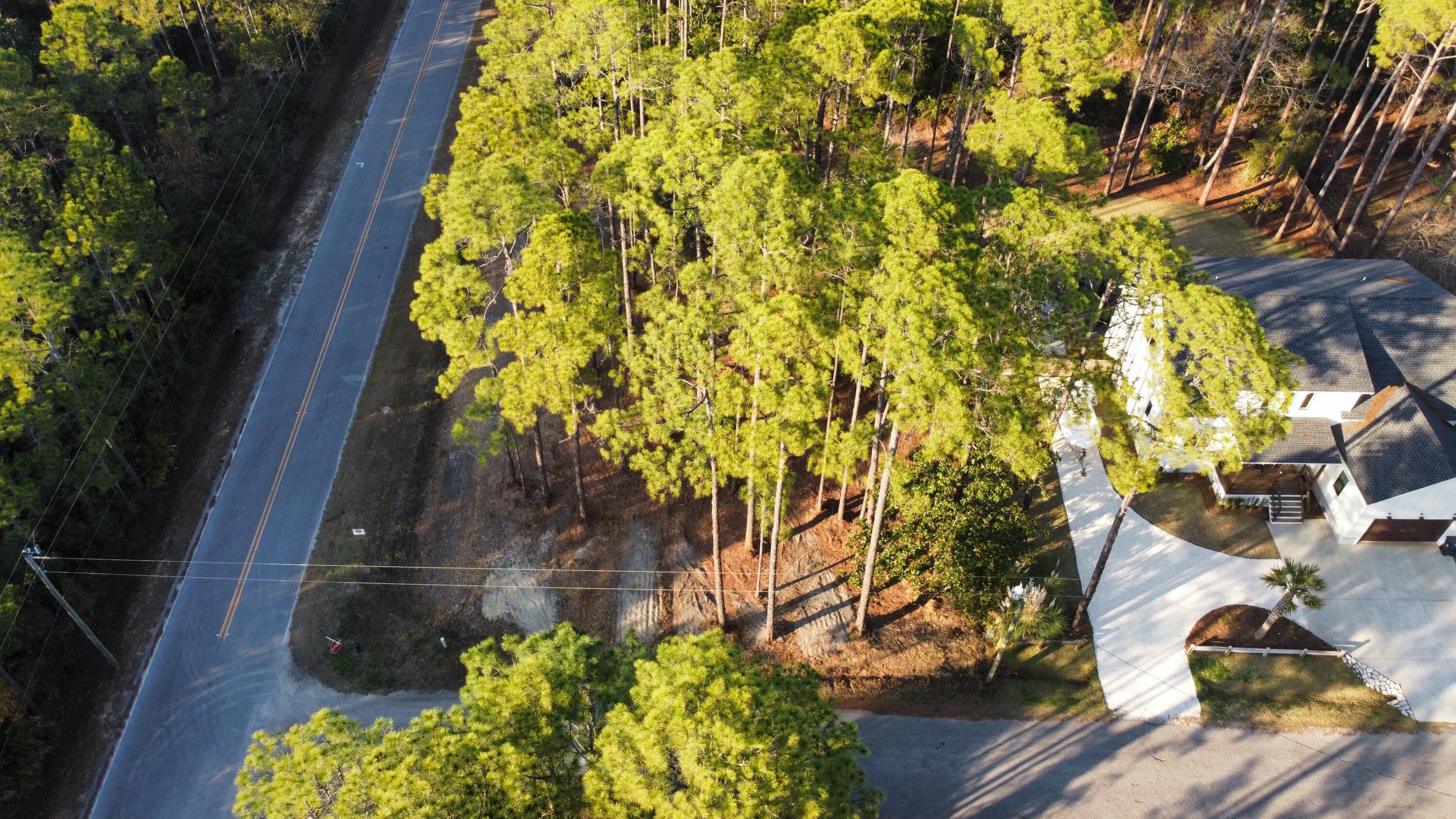 An exceptional opportunity to build in one of South Walton's most desirable bay-access corridors. This 0.33-acre corner homesite is ideally positioned just one block from the Choctawhatchee Bay, offering the rare combination of generous size, excellent elevation, and prime location along County Highway 393.

The lot is predominantly level and showcases a natural landscape of mature pines, magnolias, and native vegetation—providing both character and flexibility for a thoughtfully designed custom residence. From the corner, there are glimpses toward the bay, reinforcing the proximity to the water and the coastal lifestyle that defines this area.

Boating enthusiasts will appreciate convenient access to two nearby public launches—one at the north end of County Highway 393 and another at Cessna Landing on the bayou just south along 393making it easy to enjoy fishing, paddleboarding, and sunset cruises on the Choctawhatchee Bay.

To the south, County Highway 393 leads directly across Highway 98 to the beaches of Scenic 30A and the vibrant Gulf Place town center, where dining, shopping, and public beach access with parking and restrooms create effortless coastal living. The proximity to white-sand beaches, restaurants, and boutique shops makes this location highly appealing for those seeking to build a primary residence or second home in South Walton.

Opportunities for oversized corner homesites near the bay and just minutes from 30A are increasingly limited. This property presents a compelling canvas to design and build in a location that offers both tranquility and convenience.