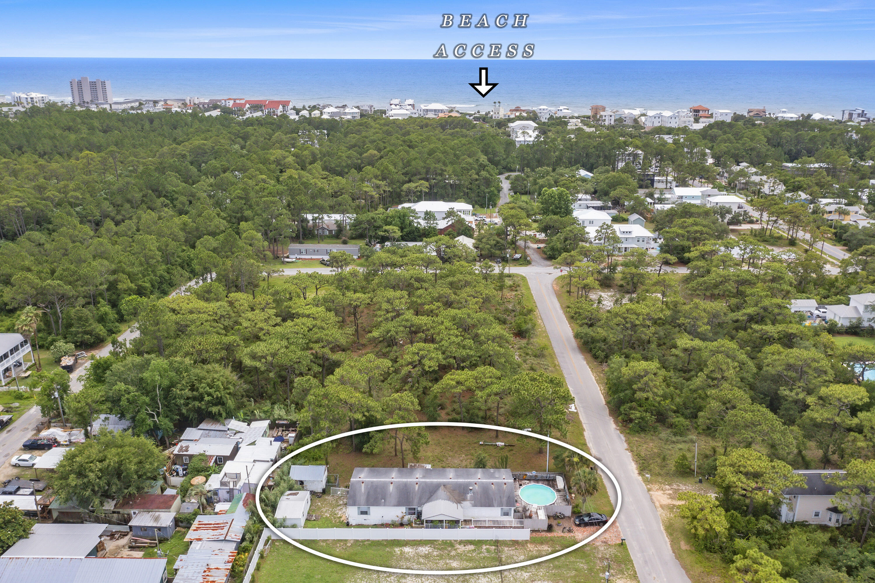 Great income producing property in Seagrove Beach with dedicated beach access!
4BR/3BA and bonus room above ground pool with deck.
If your looking for place to live, vacation or investment. Could be used for primary, second home or vacation rental. Walking distance to the beach, or short golf cart ride to dining and shopping.
Come see for yourself.