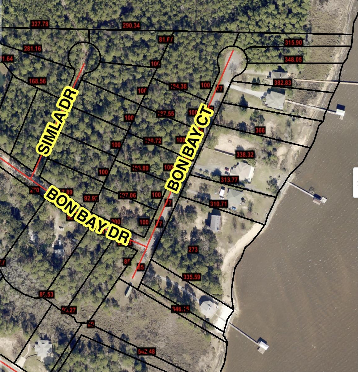 Wooded lot on the end of a cup-de-sac for lots of privacy.  The subdivision has water access to Blackwater Bay.