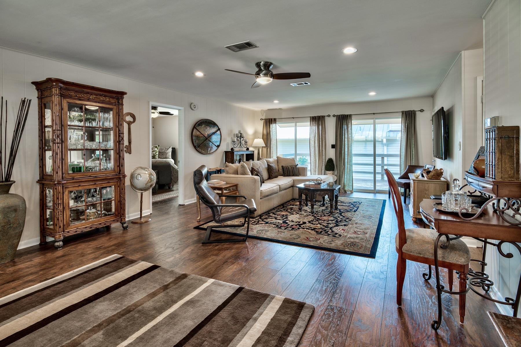 Located in the desirable neighborhood of Crystal Beach, this charming single story cottage is perfect for those who want to fully enjoy the beach lifestyle. Upon entry you are welcomed by a large living area with double sliding glass doors that lead to an large open porch area. The large porch area & open back yard is a great place for entertaining. Just steps from the open living area is the master suite which features a walk in closet and private bathroom. The cottage also features two additional bedrooms which share a guest bathroom. Come enjoy the beach lifestyle of Crystal Beach with multiple nearby beach accesses, dining, shopping, and the bike path along Scenic Highway 98.