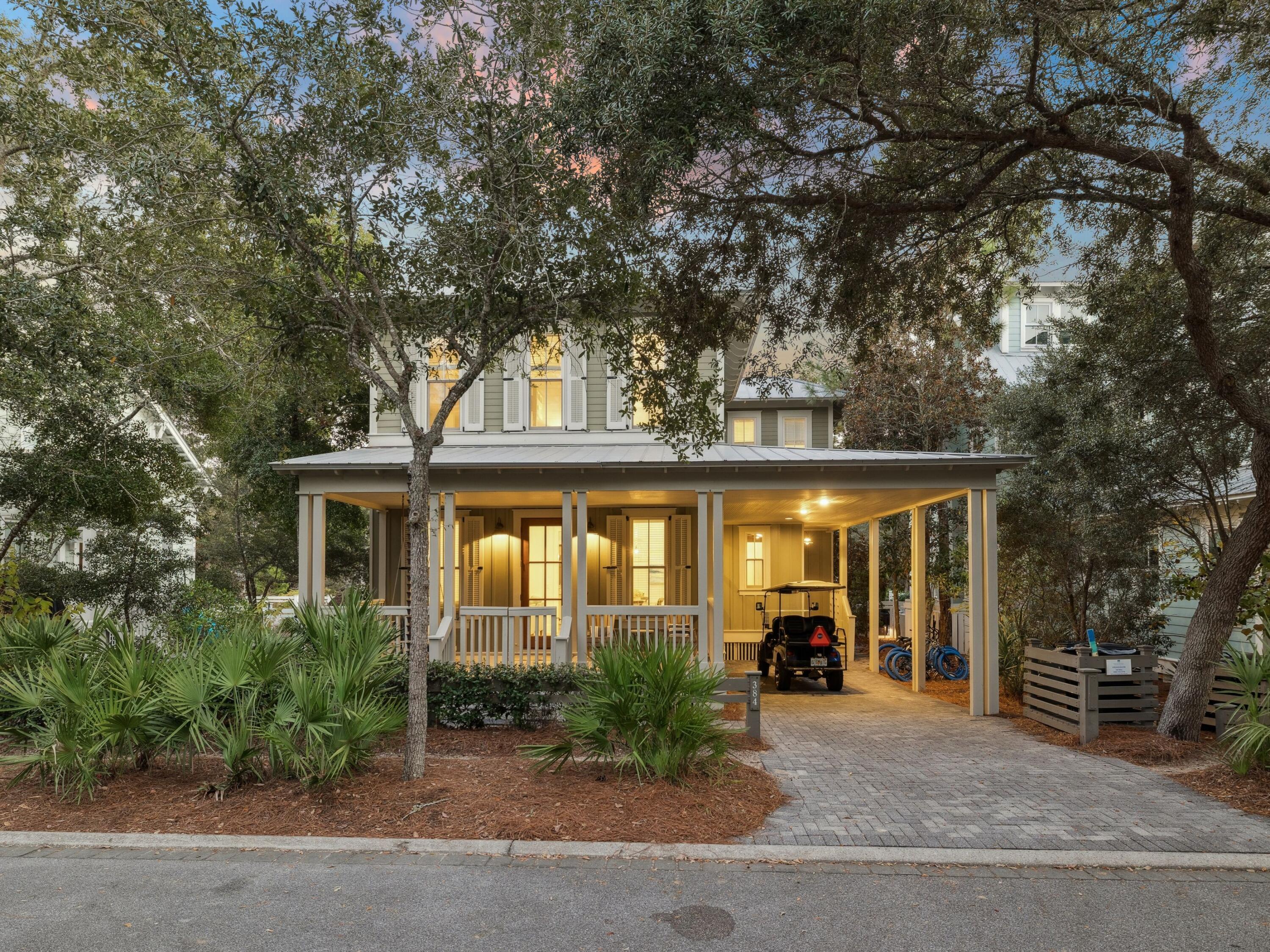 Welcome to your serene retreat in the heart of WaterColor's sought-after Camp District. Backing up to a lush nature preserve, this charming three-bedroom plus bunk, 3.5-bathroom home offers a rare sense of privacy while still being just steps from the fun and amenities of Camp WaterColor. Built in 2005 and beautifully maintained, this home sits on a spacious lot and boasts a private pool, perfect for cooling off after a day at the beach or riding bikes through the community. A proven performer with a strong rental history, this property is equally ideal as a second home, investment, or full-time residence.

Inside, you'll find a bright, open floor plan where the kitchen seamlessly flows into the living and dining areasideal for entertaining or spending quality time with family. Timeless finishes include solid hardwood floors, granite countertops, self-closing cabinets and drawers, and elegant coffered ceilings in the dining room.

Enjoy three inviting porches, including two screened options for relaxing with morning coffee or evening cocktails, and a welcoming front porch with a charming gate and swing. The rear deck is perfectly positioned for outdoor dining and grilling, all while offering a peaceful view of the preserve.

Don't miss your opportunity to own in one of 30A's most beloved communities, just moments from trails, parks, pools, and the white-sand beaches of the gulf. This is WaterColor living at its best  quiet, elegant, and surrounded by nature.