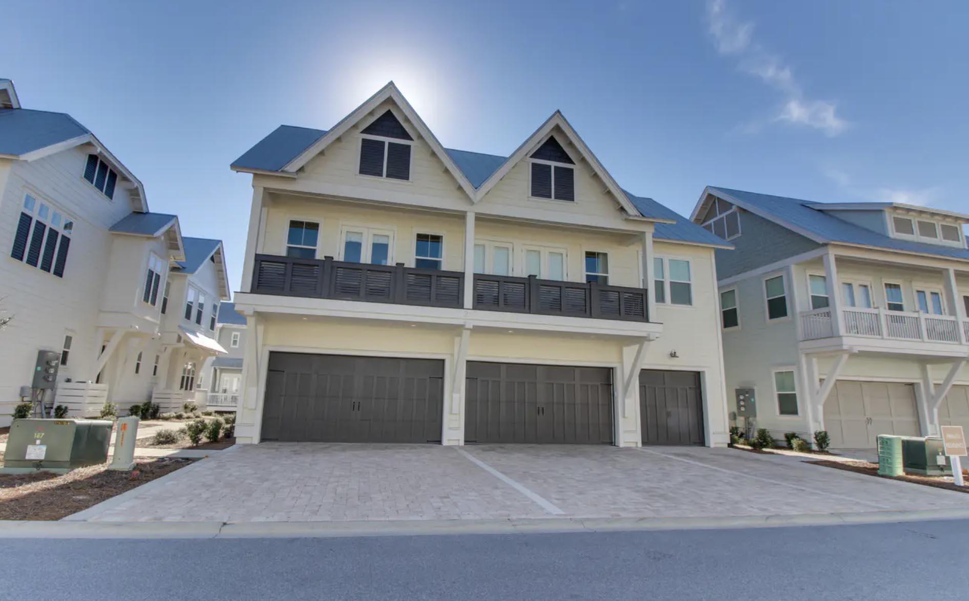 This spacious, professionally decorated triplex is very close to the beautiful community pool. The open concept living room, kitchen and dinning area are perfect for entertaining. This unit is fully furnished and ready for you and your guests. It has a spacious master suite with adjoining bath and 2 additional bedrooms, which share a spacious hall bath. Doors in the living room lead to deck for entertaining or relaxing after a  day at the beach. Amenities include a large community pool. Across 30A you'll find nightly live entertainment, many boutique shops and great restaurants. There is a FREE SHUTTLE SERVICE to the Beach.This home makes for a perfect investment property and primary or secondary residence! 
Buyers to verify all fees, measurements, Porch adirondack chairs do not convey.