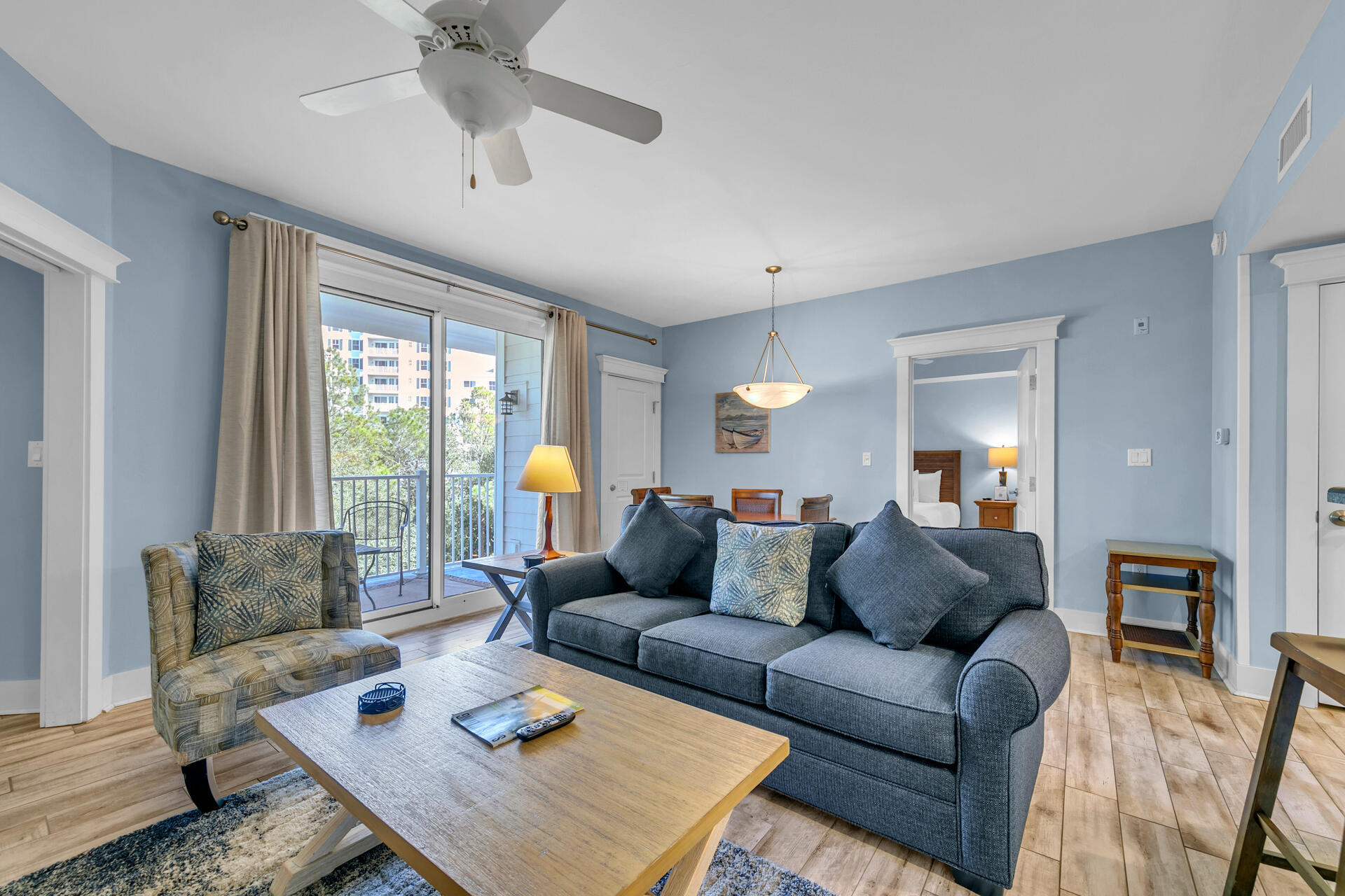 Experience coastal living in Lasata 3417, a beautifully appointed 1-bedroom, 2-bath + BONUS BUNK ROOM condo in the heart of Sandestin Golf and Beach Resort. This fully furnished retreat offers an open floor plan and a private balcony overlooking the lush resort grounds. The bonus bunk room provides extra sleeping space, making it perfect for families or maximizing rental potential!

Located just steps from The Village of Baytowne Wharf, enjoy easy walking access to Sandestin's best dining, shopping, live entertainment, and seasonal events. Resort-style amenities include a lagoon pool, fitness center, and marina access, plus you're just a short tram or bike ride to the sugar-white beaches of the Emerald Coast.

Don't miss this rare opportunity—schedule your private showing today