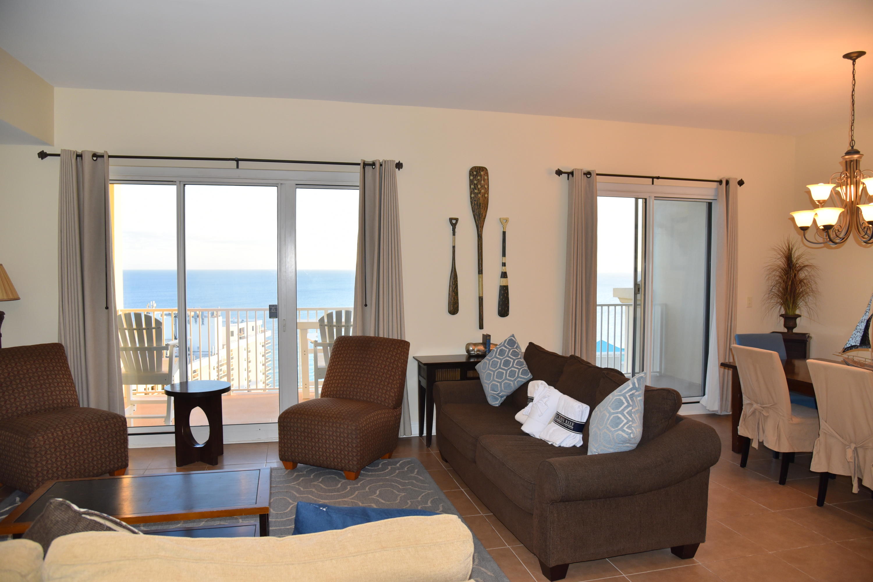 You can own some of the ''best seats in the house'' with the views of the coast from this 24th floor penthouse condo! Not only is it rare for one of these units to come on the market, but is the best-priced 4-bedroom condo along our beautiful beaches. Built in 2006, it is one of the youngest buildings in the area and offers numerous amenities. Granite countertops, stainless steel appliances and new tile in all of the bedrooms make it an inviting atmosphere to a large family or group. New granite-top vanities are to be installed within the next week. The master bedroom has its own private 7'x20' balcony and you can even enjoy gulf views from the master bathroom tub. Ariel Dunes is only 700' from the sand and is within walking distance to numerous restaurants, shopping and attractions.