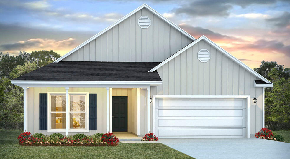Walton's Landing is in the heart of Santa Rosa Beach, less than 4 miles to Ed Whaline Beach access and Scenic Hwy 30A, under 7 miles to upscale shopping and restaurants at Grand Blvd, and Sacred Heart Hospital. This short-term rental friendly community features a community pool, walking paths and ponds for endless hours of outside enjoyment.  The 'Delray' plan features a spacious back porch, Hardie siding, 9' ceilings, EVP flooring, Ivory shaker style cabinetry in the kitchen and bathrooms, quartz countertops, and a modern tile shower. This energy efficient home offers 'Home is Connected' Smart Home package, DEAKO switches, 1-year builder warranty and 10-year structural warranty Pictures, photographs, floor plans, elevations, features, colors and sizes are approximate for illustration purposes only and will vary from the homes as built. Home and community information including pricing, included features, terms, availability and amenities are subject to change and prior sale at any time without notice or obligation.