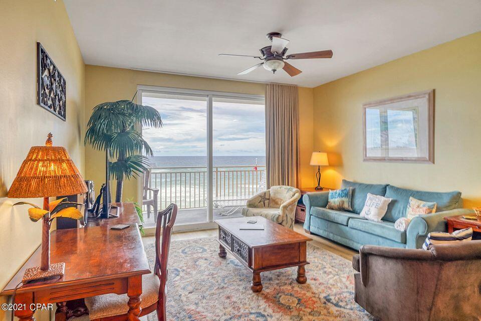 THE BEST OF THE BEST IN PANAMA CITY BEACH! This premier, updated, and & upgraded condo is turnkey & rental ready. Low floor location
means less of a need to rely on elevators, a major perk! Beautifully furnished, ''Beachcomber'' unit located in highly sought after Splash - with a toes-in-the-sand
location on the stunning beaches of Panama City Beach. This beach inspired 2 bedroom + bunkroom, 2 bath condo has riveting Gulf views while sunshine and
warm gulf breezes abound from the balcony. The master bedroom is gulf front, along with the living/dining areas. The spacious kitchen features loads of cabinet
space and granite counters. An open and spacious floorplan is well decorated with the beach and sun in mind. Hard surface flooring throughout!