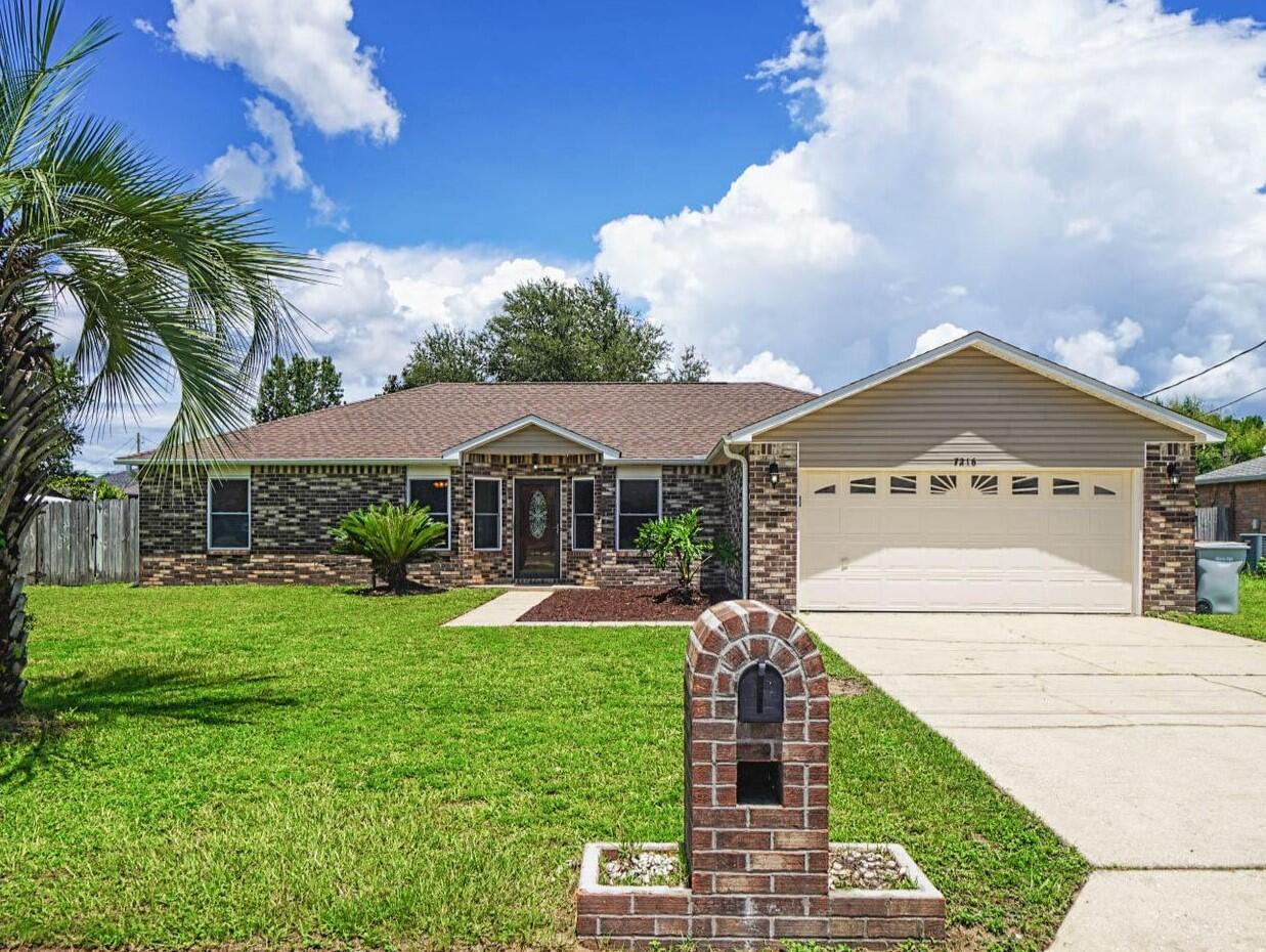 This lovely all-brick 4 bedroom home in an established neighborhood has been completely redone throughout. Walk in through the designer leaded glass front door and you are greeted with a formal dining room on the right and the fourth bedroom with double doors to your left. The home has been freshly painted in a trendy light grey and brand-new luxury vinyl plank flooring has been installed throughout, no carpet! The kitchen has had a marvelous makeover with tons of cabinets and lots of counter space with new quartz countertops. Kitchen offers a great view of what is going on in your large privacy fenced back yard! A split bedroom floor plan offers a little additional privacy for the primary suite which features a huge bathroom with double vanity. THIS ONE WON'T LAST LONG!!
 Non-Restricted Breed pets allowed with photo proof and $400 non-refundable pet fee. No smoking or vaping in the property. Contact 850-786-1255 for showing or apply at rentwithbsr.com