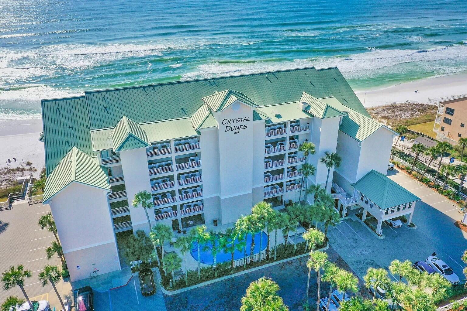 Escape to your own slice of paradise in this luxurious gulf front condo in highly coveted Crystal Dunes. With its prime location in the Crystal Beach area of Destin, this 3-bedroom, 3-bath retreat offers the perfect combination of coastal charm and modern elegance. Newly renovated, this condo features custom cabinetry, tile and LVP throughout and exudes a fresh and inviting ambiance, ensuring a delightful experience for you and your loved ones.

As you step inside, you'll be captivated by the stunning interior, featuring tasteful decor and a seamless flow between the living spaces. The 9 foot ceilings and open-concept design allow for plenty of natural light to filter in, creating an airy and cheerful atmosphere throughout the condo. Spacious bedrooms and a luxurious Gulf-front master bedroom and bath, equipped with a walk-in shower and stand alone soaking tub. 

Embrace the ultimate beachside lifestyle with exclusive access to the private beach, complete with convenient beach chair and umbrella service. Spend lazy afternoons lounging by the pool or indulging in the spa.

A proven rental income producer, this gulf front condo in Crystal Dunes is the perfect blend of fruitful investment property and luxury and relaxation for your family and guests. Come and immerse yourself in the beauty of the Emerald Coast and make this dream condo your new home away from home.