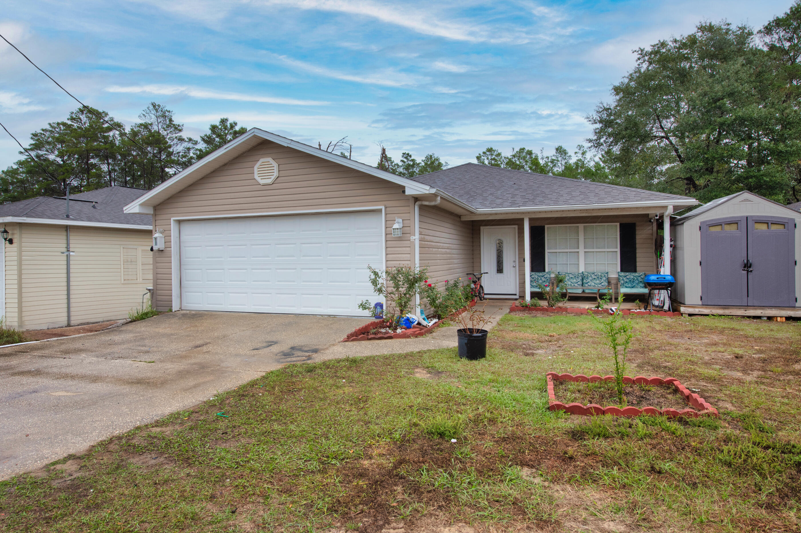 Welcome to your dream home in Crestview, FL! This immaculate 3-bedroom, 2-bathroom residence showcases modern elegance and recent upgrades, making it the perfect haven for those seeking a permanent residence near Eglin Air Force Base.Step inside and be captivated by the stylish vinyl flooring that flows seamlessly throughout the entire home.
 The open-concept living area is bathed in natural light, creating a warm and inviting space for relaxation and entertaining.The kitchen, a focal point of sophistication, boasts granite countertops and stainless steel appliances. Whether you're a culinary enthusiast or enjoy casual family meals, this kitchen is sure to inspire your inner chef.

 The recent updates elevate this space, providing a contemporary and stylish atmosphere. Retreat to the 3 well-appointed bedrooms, each offering a comfortable sanctuary. The master suite, with its private bathroom and updated walk-in closet, provides the perfect escape after a long day.

Step outside to an all pavers backyard for a low-maintenance and aesthetically pleasing retreat. It's an ideal space for outdoor gatherings, barbecues, or simply unwinding under the Florida sun.
The two-car garage adds an extra layer of convenience, providing secure parking and storage space. Located in Crestview, this home combines modern luxury with a welcoming community atmosphere, and its proximity to Eglin Air Force Base ensures both comfort and convenience.

Don't miss the opportunity to make this 3-bedroom, 2-bathroom gem your forever home. Schedule a showing today and experience the perfect blend of style, comfort, and functionality in Crestview, FL.