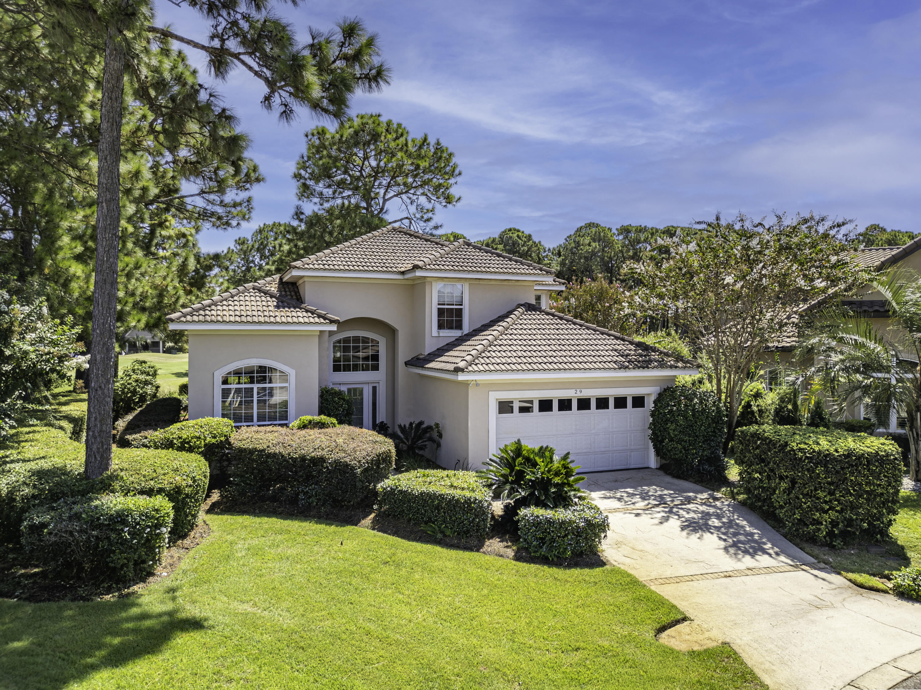 Outstanding ''Custom Built'' Home with an Idyllic Golf Course/ Lake View in the gated Golf Course community of Emerald Bay! Ideally located at the end of the sixth hole
29 Ivory Court has a highly desirable layout with the Primary En-Suite located on the first level. Click on the photos to discover all this great property has to offer! The spacious 1 st floor living area is complemented by a nicely
appointed Kitchen with serving bar, large Dining Room, and Breakfast Nook. The Screened Lanai really brings the outdoors in adding to the home's natural light. The
beautiful staircase to the home's second level leads to an entertainment loft, two additional bedrooms, and full bathroom. To treat yourself to a great 'Quality of Life' 
New hot water heater, new a/c, new irrigation system too