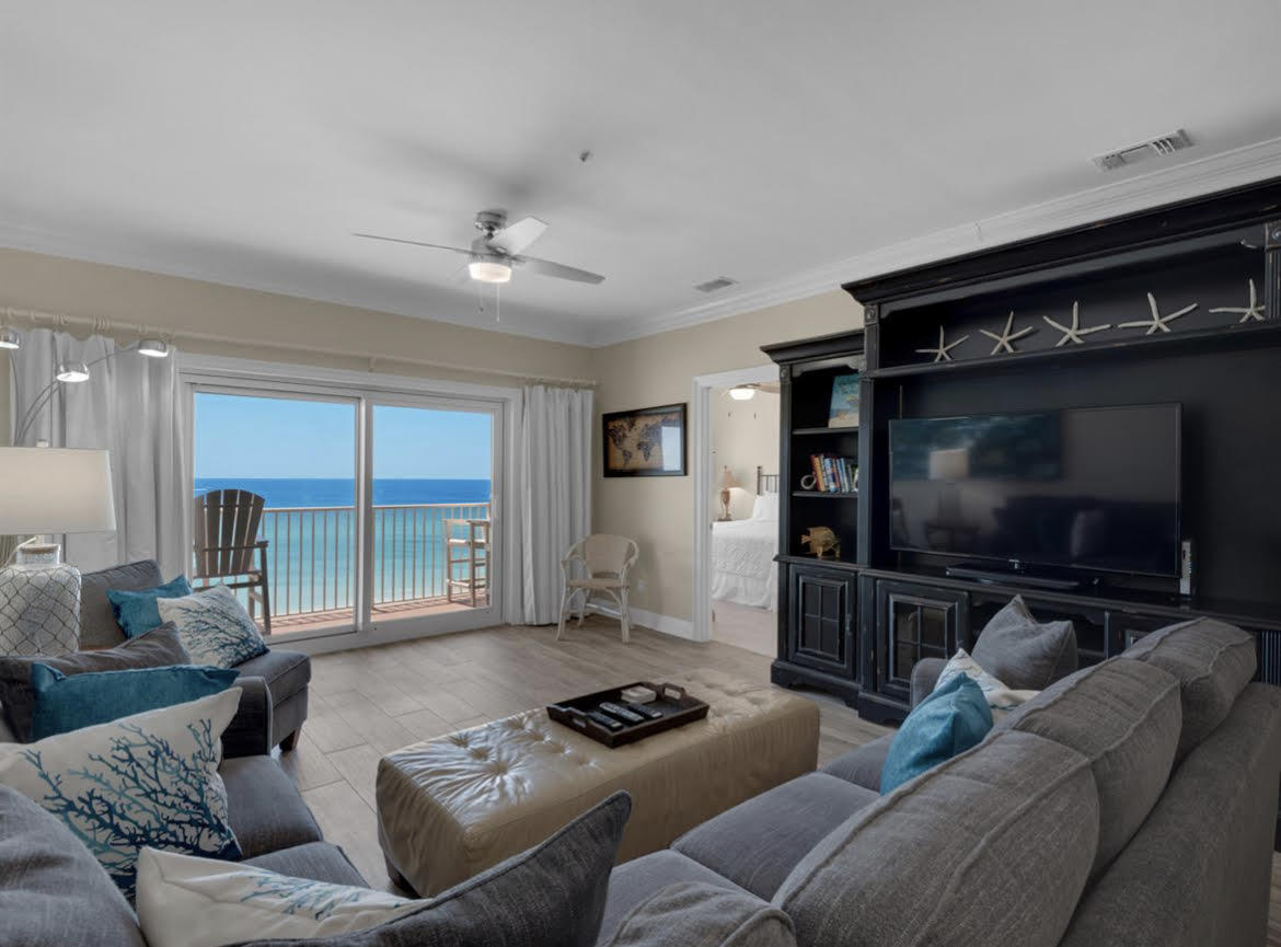 This 2 story gulf front stunner on Scenic Hwy 98 boasts endless views of the gulf along with beautiful upgrades to include granite countertops, tile (wood look) floors and upgraded luxury master suite to include walk-in stone shower with dual shower heads, and a full laundry room.  This low density complex is gated with deeded beach access, pool, and hot tub. Close to schools, shopping, dining, and entertainment, this property would serve well as a primary residence, vacation home, or investment property.  Set up your showing today!