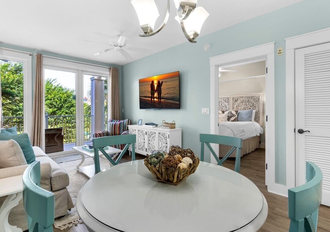 Located in the heart of Baytowne Wharf, this turnkey 5th-floor Pilot House condo is the perfect mix of coastal getaway and income-producing investment. Beautifully updated, elegant one bedroom condo located within the gated Sandestin Golf and Beach Resort. Bright, airy décor with a coastal vibe complements the updated kitchen featuring granite counters and stainless steel appliances, plus the convenience of an in-unit washer/dryer. Step onto the oversized balcony and enjoy views of the resort-style lagoon pool surrounded by lush tropical landscaping. Recent owner upgrades include new furnishings, new TVs, fresh paint, and both the HVAC and Water Heater are new too! Sold fully furnished and rental ready -perfect as a vacation retreat, second home, or investment property. Pilot House has secure underground parking for both owners and their guests as well as an amenities terrace on the 3rd floor, with a huge resort style pool, hot tub, courtyard area, grills and fitness room. 
The Village of Baytowne Wharf is right on the doorstep  - a beautiful 28 acre waterfront town center with a collection of unique shops, dining options, tons of activities and a picturesque Marina.  
Sandestin Golf and Beach Resort's 2400 acres boasts 72 holes of golf, the gorgeous lagoon pool with two hot tubs, 14 tennis courts, pickleball courts, a full-service spa, fitness center, a 98 slip marina with available jet ski and kayak rentals, and deeded beach access, accessible by the complimentary Sandestin shuttle.
Whether you're looking for a relaxing coastal retreat or a smart investment opportunity, this lovely condo will check all  your boxes. Schedule your showing and come see it today!