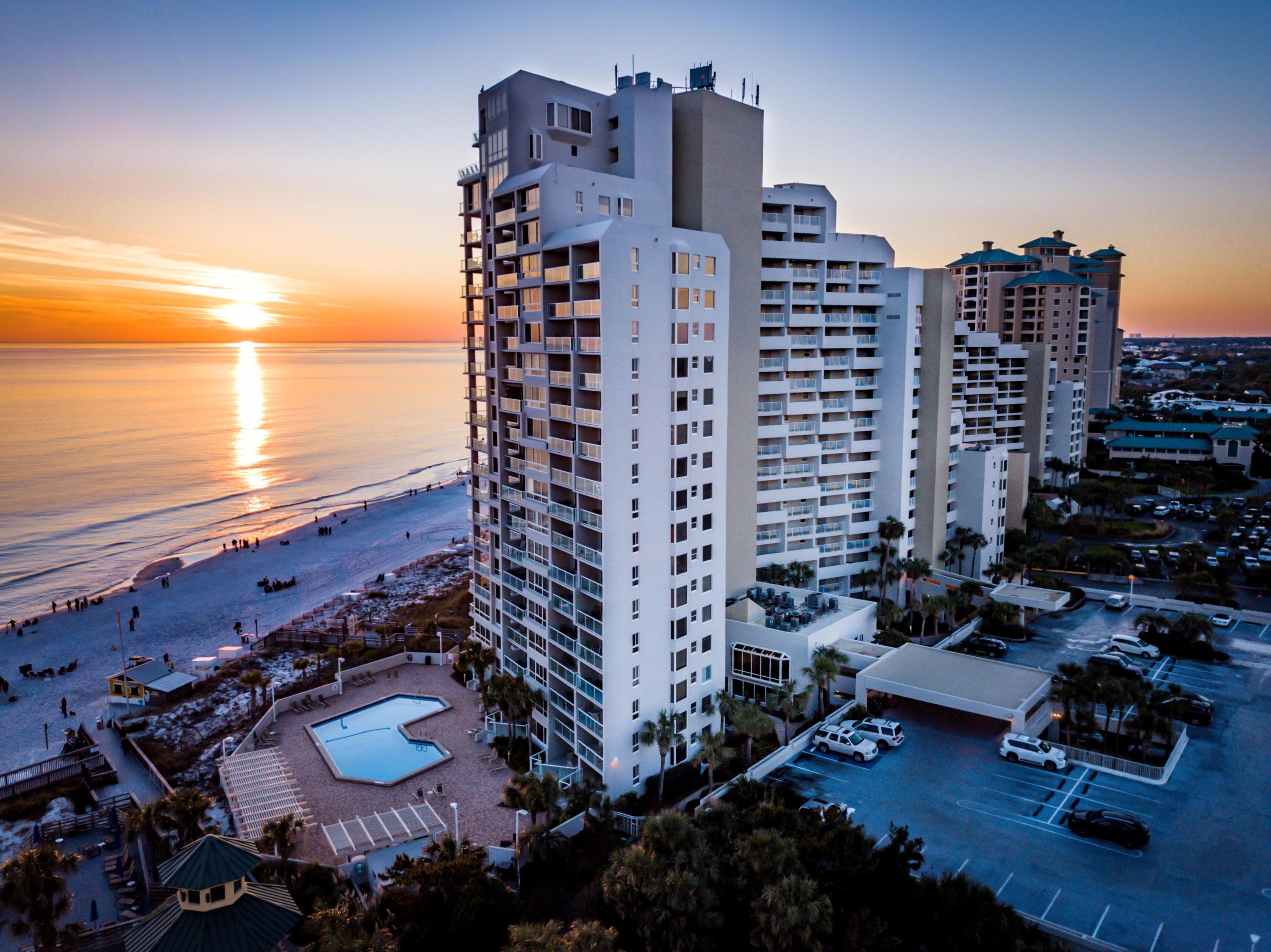 Under contract but accepting back up offers.Stunning southwestern views from this 6th floor Beachside II condo. You have front row seats to the most breathtaking sunsets over the beach! This resort condo is offered fully furnished and rental ready. Featuring an updated kitchen with granite counters, new bathroom vanities, new balcony railings and tile flooring throughout the main living area. Other updates include new sleeper sofa & love seat in 2017, new king mattress set in 2018 and new bedroom carpet in 2019. The Gulf view is breathtaking from the living area and master bed. Relax at Beachside's private seasonally heated pool or at the adjacent Beachhouse Restaurant. As an introduction to the Sandestin lifestyle, we invite our new owners to explore amenities that make Sandestin special. The listing brokerage and seller(s) are presenting the buyer(s) of this property with (2) 90-minute rounds of Tennis court time, a golf foursome at one of our three championship courses, and a round of golf for up to four (4) players at the unrivaled Burnt Pine Golf Club.
Sandestin Golf and Beach Resort is a major destination for all seasons and all ages, and has been named the #1 resort on Florida's Emerald Coast. This magical resort spanning over 2,000 acres is comprised of over 70 unique neighborhoods of condominiums, villas, town homes, and estates. The resort features miles of sandy white beaches and pristine bay front, four championship golf courses, a world-class tennis center with 15 courts, 4 resort swimming pools (and 15 private neighborhood pools), a 123-slip marina, a fully equipped and professionally staffed fitness center and spa, meeting spaces and The Village of Baytowne Wharf, a charming pedestrian village with events, shopping, dining, family entertainment and nightlife. For true golf cart community living, Grand Boulevard is just outside the resort gates and provides access to additional shopping, dining and entertainment  all without traveling on Hwy. 98.  Come to Play, Stay for Life!