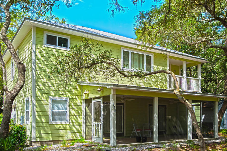 Beautiful two story home across the street from the bay! Wonderful location; this home has three bedrooms and 2 baths. There is a large screened porch as well as a 2nd floor balcony. Must see! Long term rental, credit and background check required. Small pet (under 30lbs) accepted upon approval with pet fee.