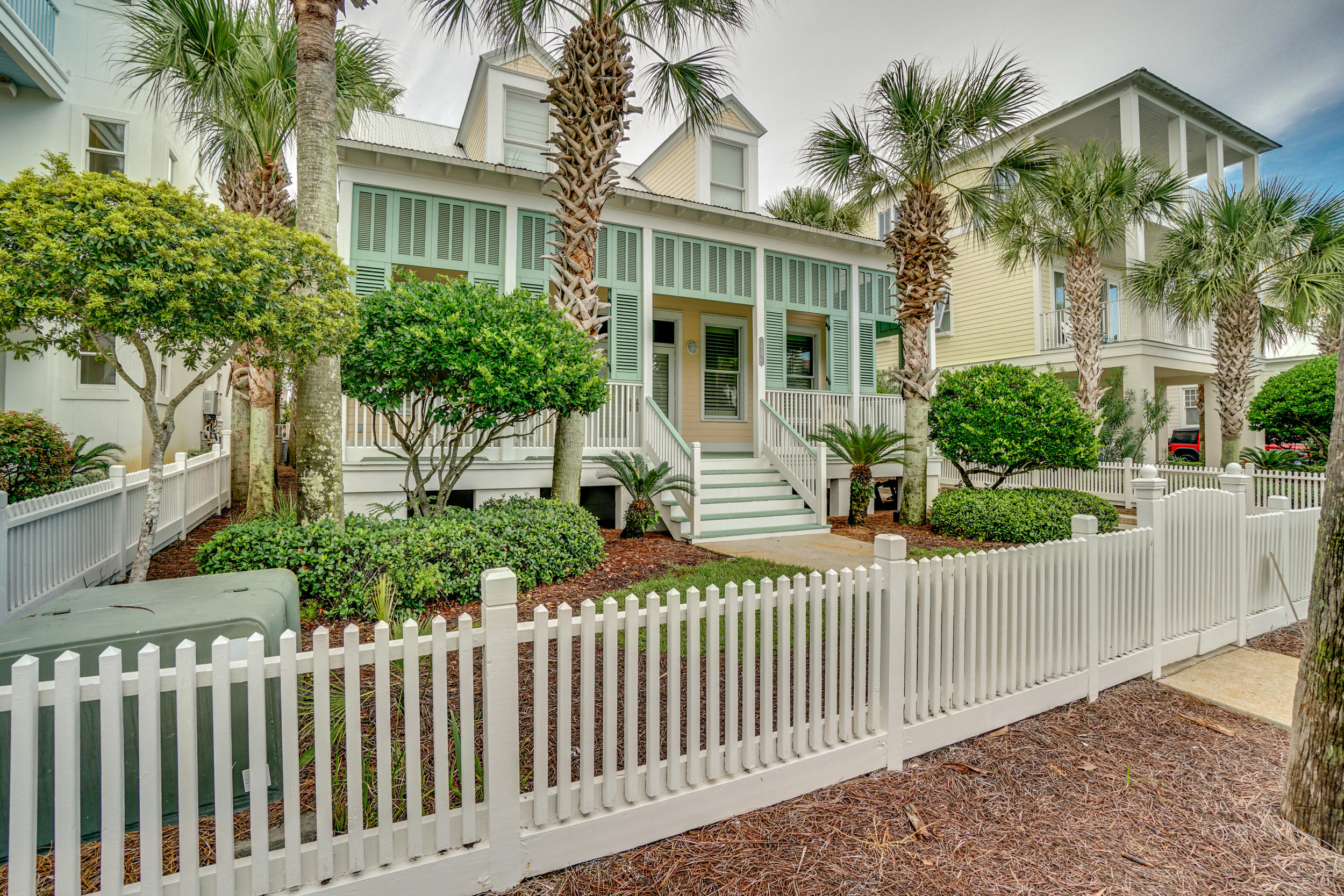 Nestled in the charming coastal community of Frangista Beach, this quintessential Florida Cottage is located one street away from the sugar white sands and emerald waters of Destin/Miramar Beach. Owners & guests of this Frangista Beach home can enjoy 1,100 feet of DEEDED beach access a short stroll away. This beach cottage comes fully furnished and is available for immediate occupancy and was never rented.  This immaculate home is located directly across from the community pool for convenience, there is also enough room to install your own backyard pool as well.  Relax on the beautiful covered porches after a long day at the beach.  There are many upgrades to this home that was the former model home such as, exterior wood shutters, Lap siding, beautiful hard wood flooring, wired for ''Smart Home'' Energy efficient all electric with security system. Ceramic tile kitchen counter tops, wood gallery in the kitchen, custom wood cabinetry, G.E. Monogram appliances, Endura coat mold and mildew resistant duct system, built-in pest guard system. Sprinkler system in front and back yard.  This home has plenty of storage as no space is wasted. This property has amazing rental potential!

**Buyer to verify all measurements**