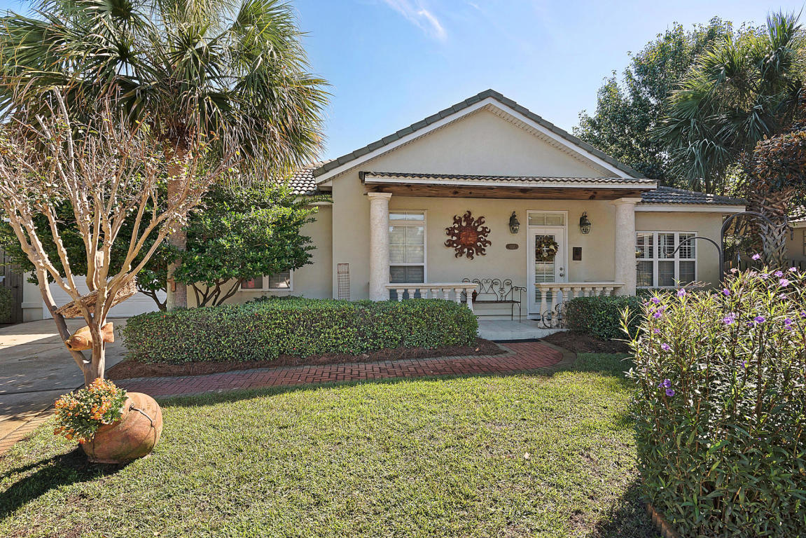 This Mediterranean home is located at the end of a cul-de-sac in the gated community of Tuscany. Situated on two lots with an incredible floor plan accented with a beautiful sun room, 2-sided gas fireplace in the great room & dining room, and fire place in master bedroom. Unbelievable chef's kitchen with GE 'Caf' stainless steel appliances and a double oven with gas top stove. Professionally landscaped backyard and outdoor entertainment you've always wanted. Plantation shutters throughout. New Elastomeric exterior paint, new HVAC & garage door opener. Some furnishings are negotiable. Sell in next 3 months and get 10 yr warranty on the a/c. The subdivision has a swimming pool and it is seasonable heated which is a big bonus!
This home is only 2 homes away from the pool. Hard-coat stucco, tile + hardwood flooring.