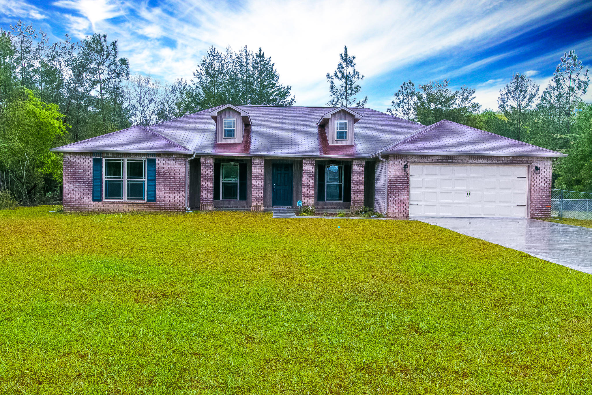 Custom Built Henry Home, all brick with tons of upgrades.Fiberglass entry door,St/steel appliances w/convection oven,ctr.tops W/back splash, Vinyl wood grain flooring, no carpeting. 2 front porch fans, ceiling fans in every bd/rm, vaulted ceilings, 6'' base molding, xtra insulation, pendant lights at breakfast bar. Plenty of cabinets & a pantry. A real Chef's kitchen with island for preparing meals. Tasteful color scheme. Roof is dimensional comp with 2 dormers.Two bedrooms were combined into one large bonus room. Not a tough fix if 4th bd/rm is needed. Laundry room has washer & dryer. Garage is rocked and textured with pull down stairs to attic. special chain link fence for dogs so they can't dig out. . A MUST SEE!!