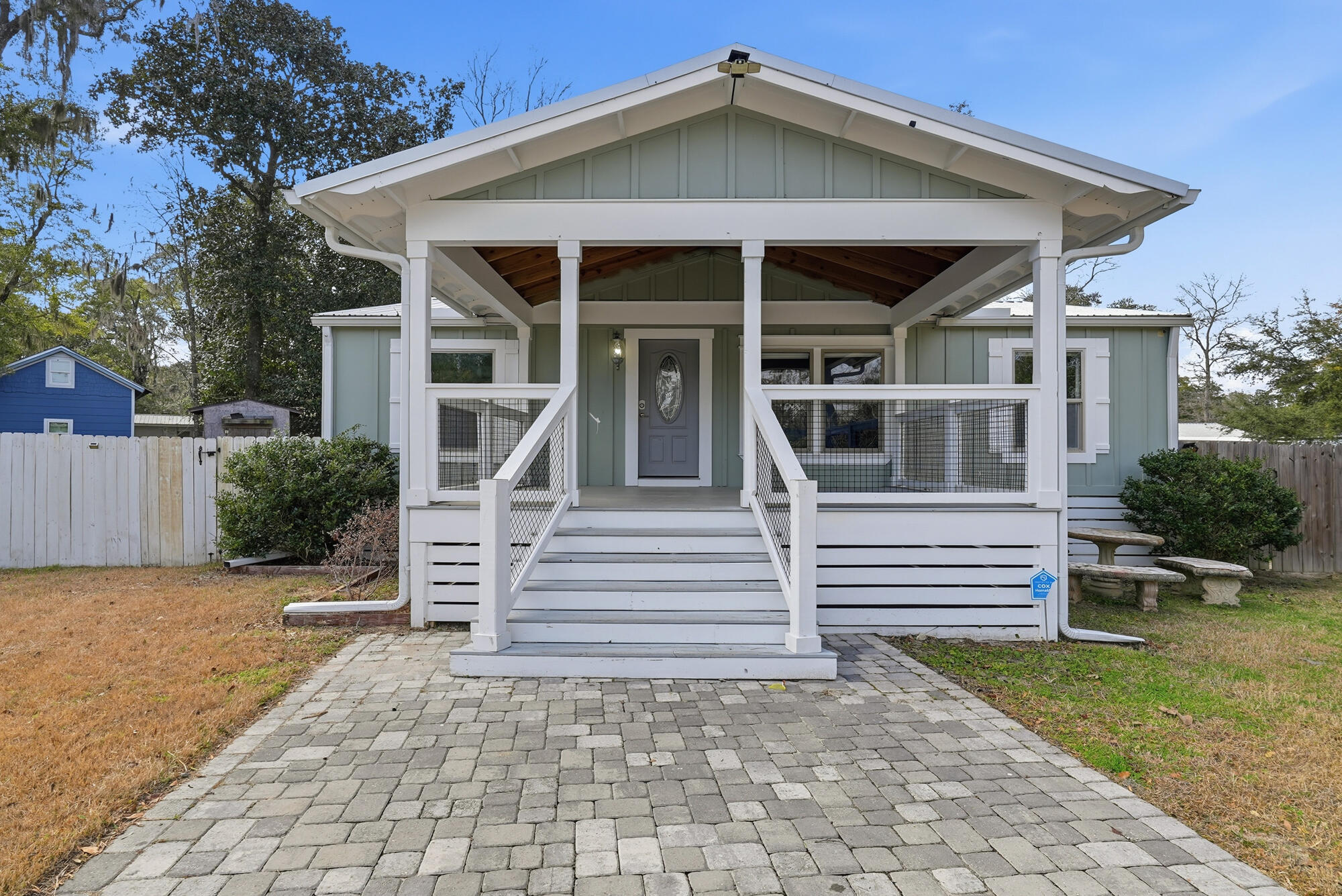 Welcome to 140 Palmetto Ave in Freeport! This beautifully updated 3-bedroom, 2-bath home sits on a spacious quarter-acre lot and offers modern upgrades throughout. The home has been completely renovated and freshly painted, featuring new baseboards, luxury vinyl flooring throughout, and a stunning kitchen with granite countertops and an eye-catching backsplash. Both bathrooms have been fully updated with elegant white marble tile showers, creating a clean, spa-like feel. Outside, enjoy plenty of parking on the paver driveway, a fully fenced yard ideal for pets or outdoor living, and a welcoming new front porch with hardy board siding at front that adds charm and durability. Located just a short drive from the sugar-white sands and emerald waters of the 30A beaches, this home delivers the perfect blend of everyday convenience and coastal living. Don't miss your chance to make this move-in ready property your own!