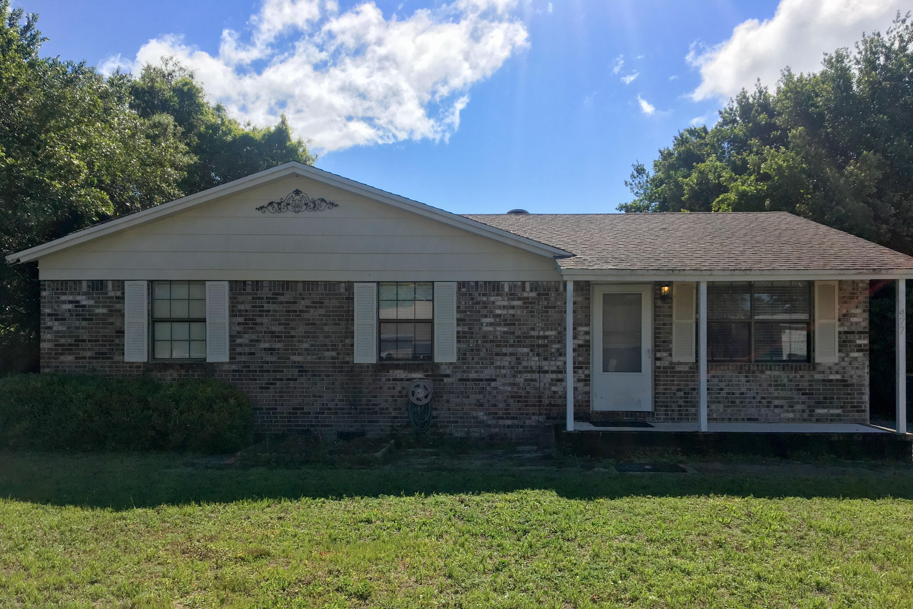 BACK ON THE MARKET! Repairs have all been completed. Terrific price on Brick home located 1.5 miles west of Hurlburt Field. Open floor plan with living area open to dining area and kitchen. Enjoy a snack or meal at breakfast bar. Three bedrooms with 1.5 baths plus bonus room! Bonus room is currently being used as a bedroom and is located off the kitchen (and not included in the heated and cooled square footage). Bonus room leads to fenced back yard. Home has potential to be a primary residence, or investment property. Buyer to verify all information and dimensions.
