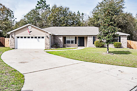 Available 3/15/23 or sooner!!! 5/2 home on large cul-de-sac lot. Enjoy country, quiet living in this north Crestview home, just minutes from town! This home features an open floor plan with beautiful tile floors, carpet in bedrooms, split bedroom floor plan and spacious bedrooms. Kitchen has matching black appliances, granite counter-tops, built-in microwave and opens to the living room. The master bedroom is extremely spacious and the master bathroom has double vanities, granite, separate shower and tub. The garage be be heated and cooled, if you choose to use it. (not included in the square footage). The backyard is privacy fenced and has a separate fenced dog run. Pets are allowed with owner approval and a $400 pet fee. Applications are done online at www.rentgoodlife.com