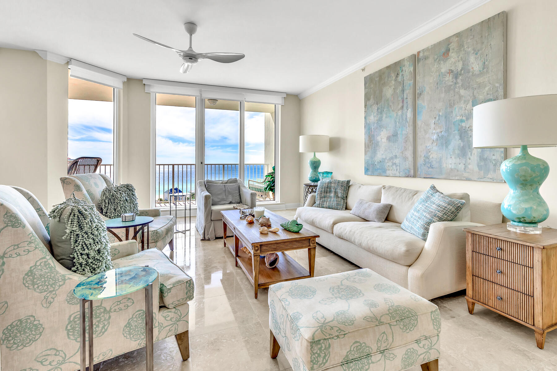 Ultimate luxury residence available now in the coveted and rental-restricted One Beach Club Drive private community in Sandestin Resort. Situated with expansive views of both the Gulf of Mexico and the Choctawhatchee Bay. Coastal furnishings inspired by the emerald green waters flow throughout the space. Make this spectacular 16th floor condominium yours and experience the finest in luxury living. The 3BR/3BA unit is recently updated and exceptionally appointed. Travertine floors run throughout the main areas. Sellers recently installed an upscale Beverage Center to create the perfect cocktail, featuring a top of the line 120-bottle wine fridge with beverage drawers, Miele coffee maker, hot/cold sparkling water dispensing Globe Blue machine, and glassware dishwasher. The kitchen has a new quartz countertop and induction cooktop. All light fixtures in this unit have been updated. Window treatments include remote-controlled automated blinds. All ceiling fans are remote-controlled automated. The unit itself is fully automated with verbal Alexa command control. The Master bedroom has massive views of the Gulf. Guest bedrooms have views of the Choctawhatchee Bay and Sandestin Resort. Barn door in the hallway opens to a large laundry room with shelving, countertop, and sink. Relax with the sunset view on the large balcony overlooking the Gulf! Unit conveys with assigned parking space and storage space. 

One Beach Club amenities include gated entrance, garage parking, community tennis courts, media center, fitness center, outdoor community kitchen, and game/entertainment center. Sandestin Resort offers multiple championship golf courses, expansive tennis center with clay courts, Baytowne Marina, Village of Baytowne Wharf with its many shops and restaurants, as well as mutiple owner pools and of course the private sandy white beaches! Do not miss this opportunity of a lifetime to live in the lap of luxury in one of Florida's premier resort lifestyles! Call for your private tour of this residence today!
--
