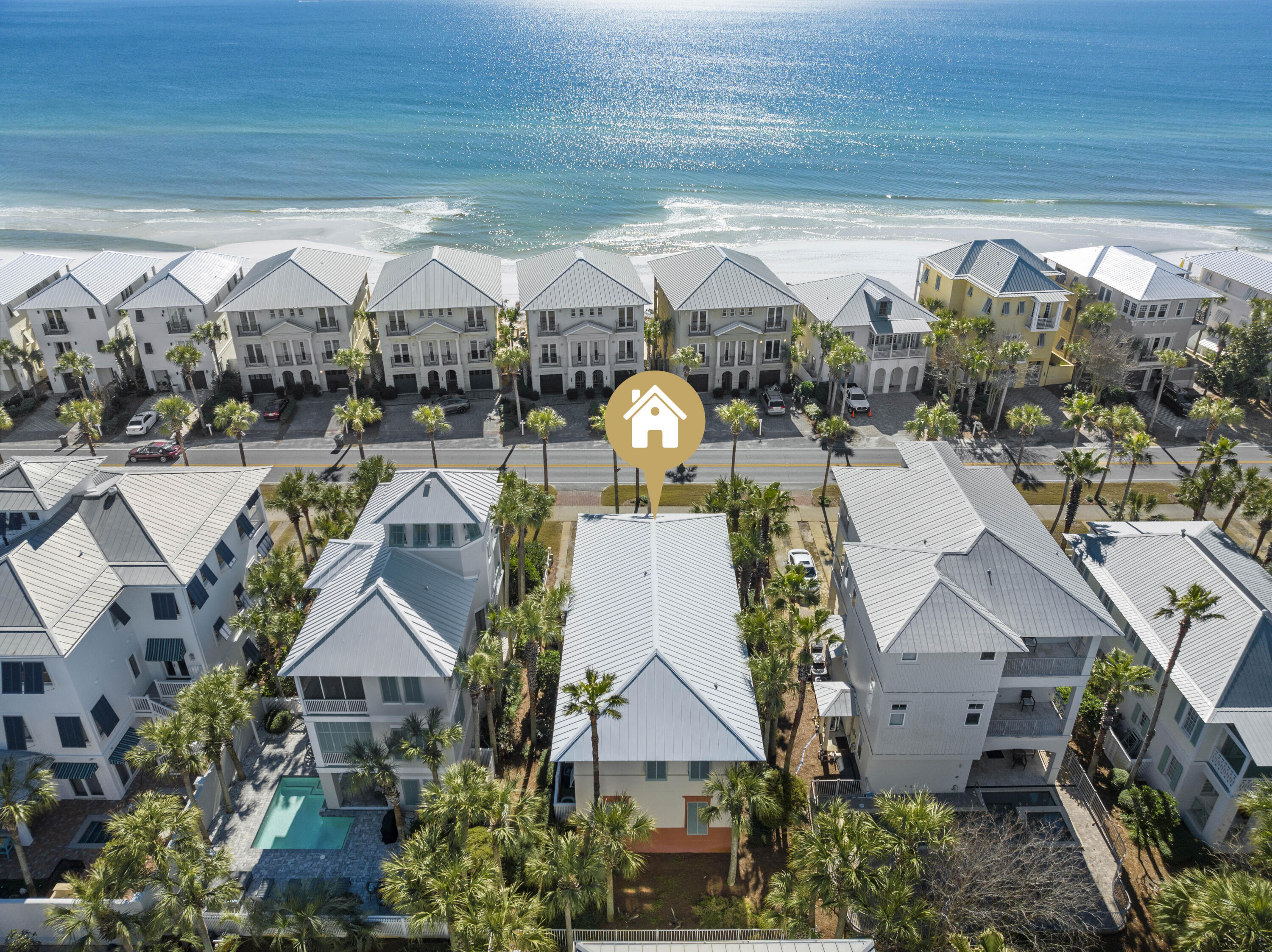 Welcome to this stunning 4BR/4.5BA home in the Frangista Beach community. This home was recently updated throughout and is great as a second home or full-time residence. Convenient to great restaurants, shopping, and family entertainment. Scenic Hwy 98 extends from Miramar Beach to Destin and offers a biking & pedestrian trail, and all of Scenic Hwy 98 is golf cart friendly. Super easy access to the beach across the street, nice community pool, and family entertainment. Architectural design masonry block and wood construction. Mediterranean warmth with Old Florida charm. Home includes wood and tile flooring throughout, custom interior wood trim & cabinetry, 10' ceilings, and spacious balconies to enjoy the Florida sunshine. Make this paradise yours today and enjoy the good life.
