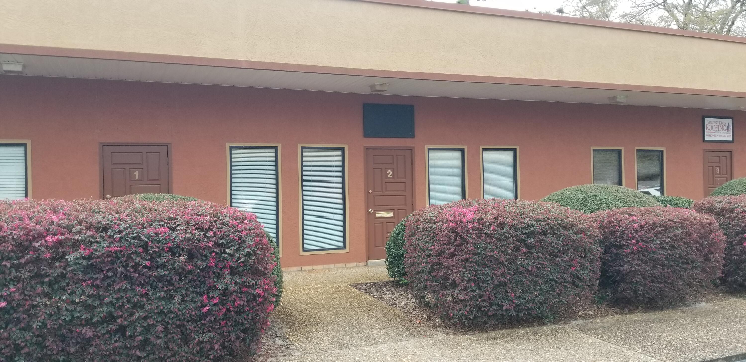 3 office rooms, storage room, reception, 1 restroom, coffee bar, closet.  $75 monthly cam covers garbage, common area lighting, grounds mainatenance.