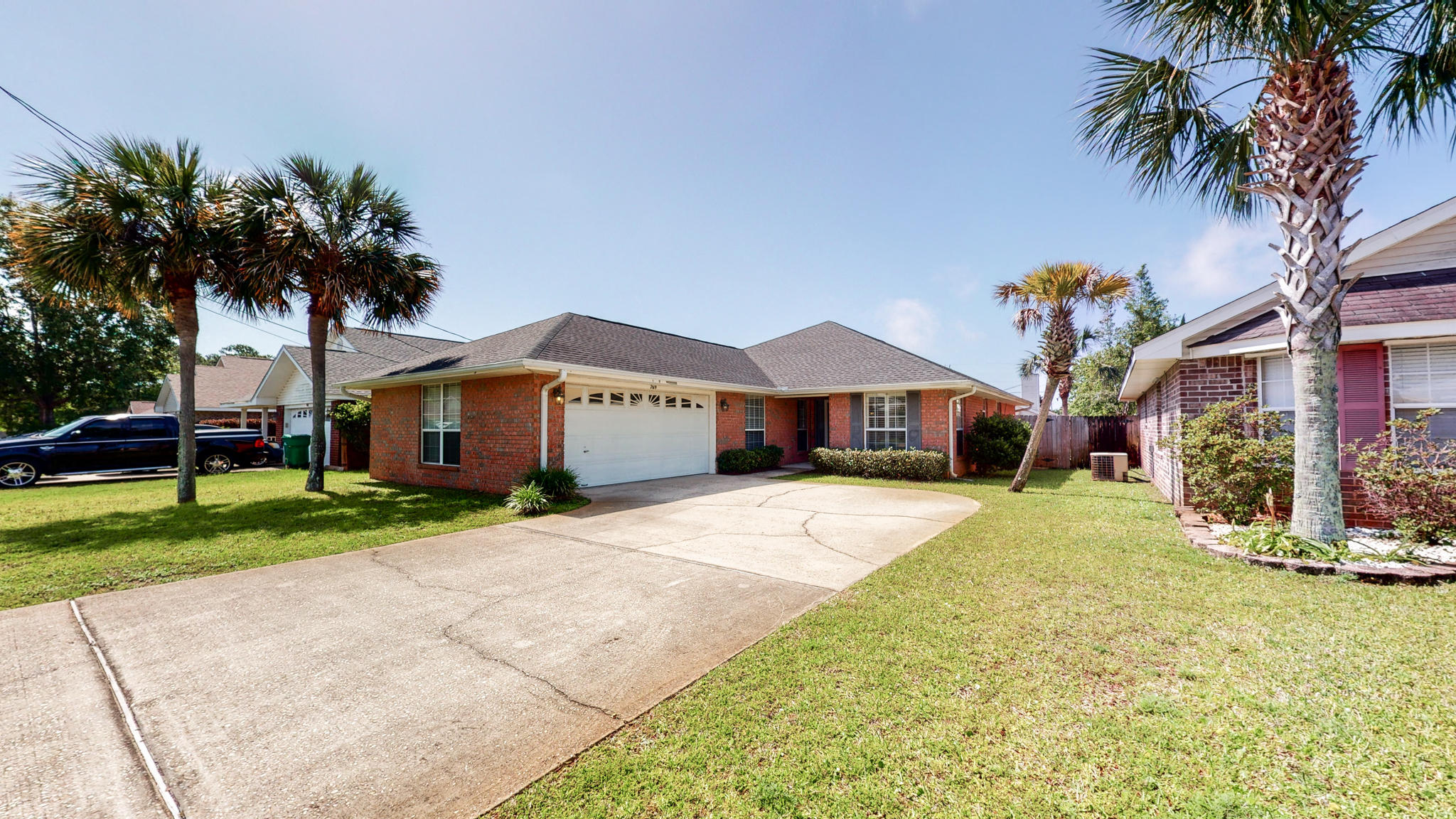Well maintained brick home with side entry two car garage close to both Eglin Afb and less than 3 miles to Hurlburt Field. New roof, New paint, new flooring throughout! HVAC 2 years old, new dishwasher and stove. Refrigerator is only two years old! Open floor plan, lots of windows with plantation shutters and 2 inch wooden blinds, eat in kitchen. Yard is privacy fenced with lawn pump and sprinkler system on well. Small back yard for eaasy maintenance. No pets allowed and no smoking inside home or garage.